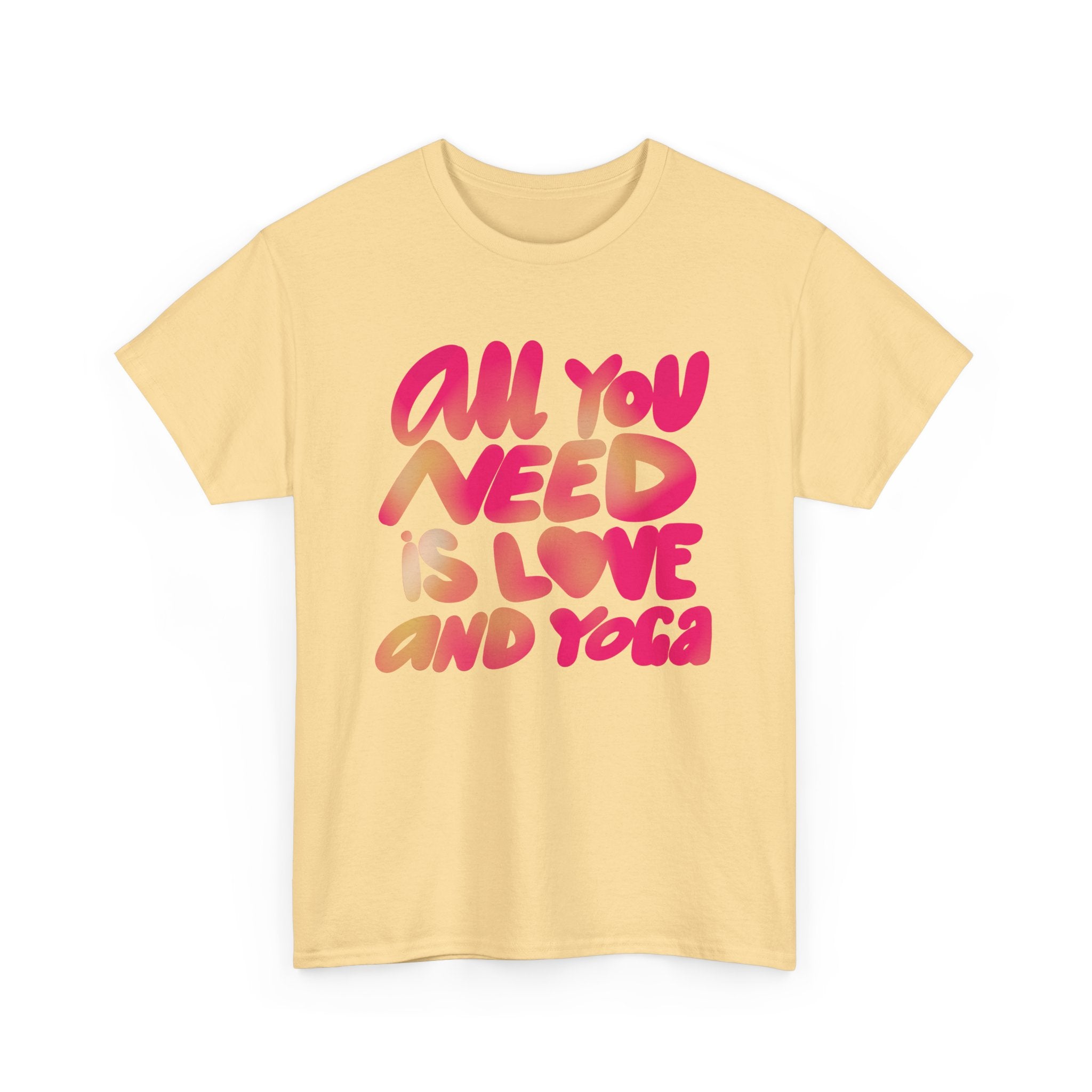 All You Need is Love and Yoga Unisex Heavy Cotton Tee
