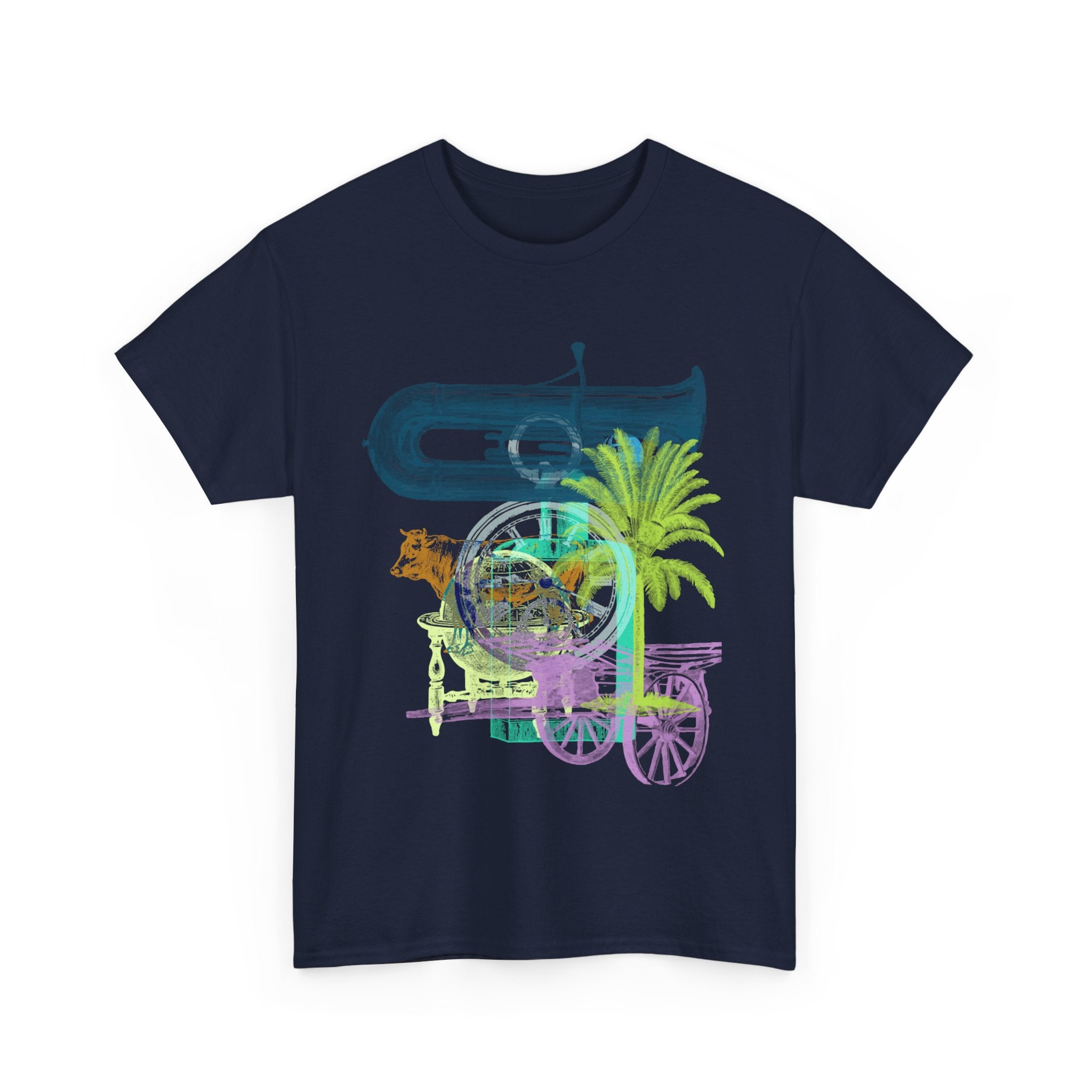 COOL COW COLLAGE Unisex Heavy Cotton Tee