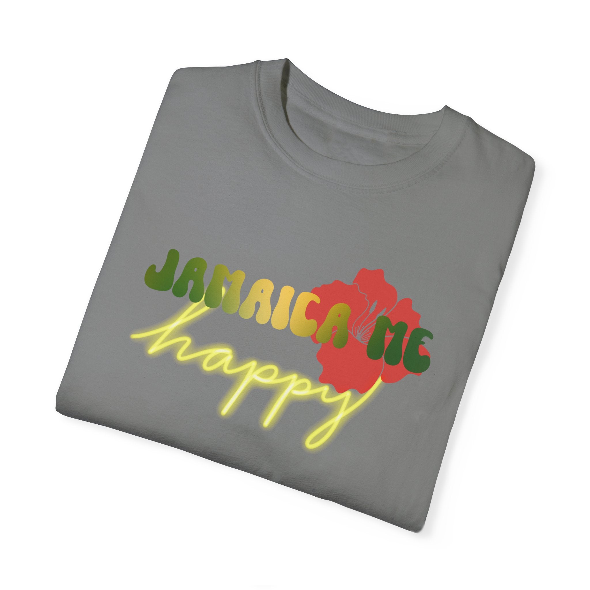 JAMAICA ME HAPPY Unisex Garment-Dyed T-shirt