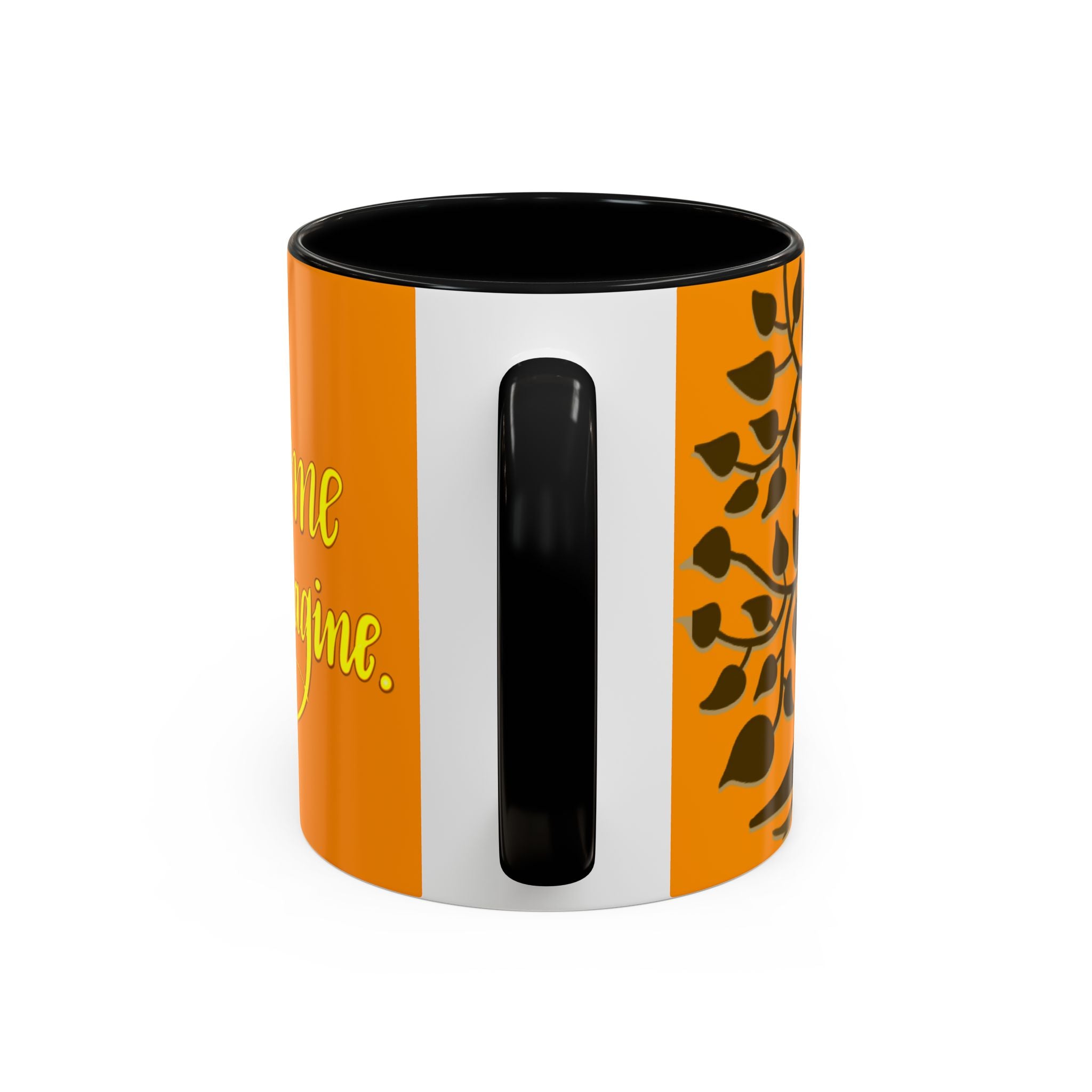 YOU BECOME WHAT YOU IMAGINE YOGA Accent Coffee Mug (11 oz)