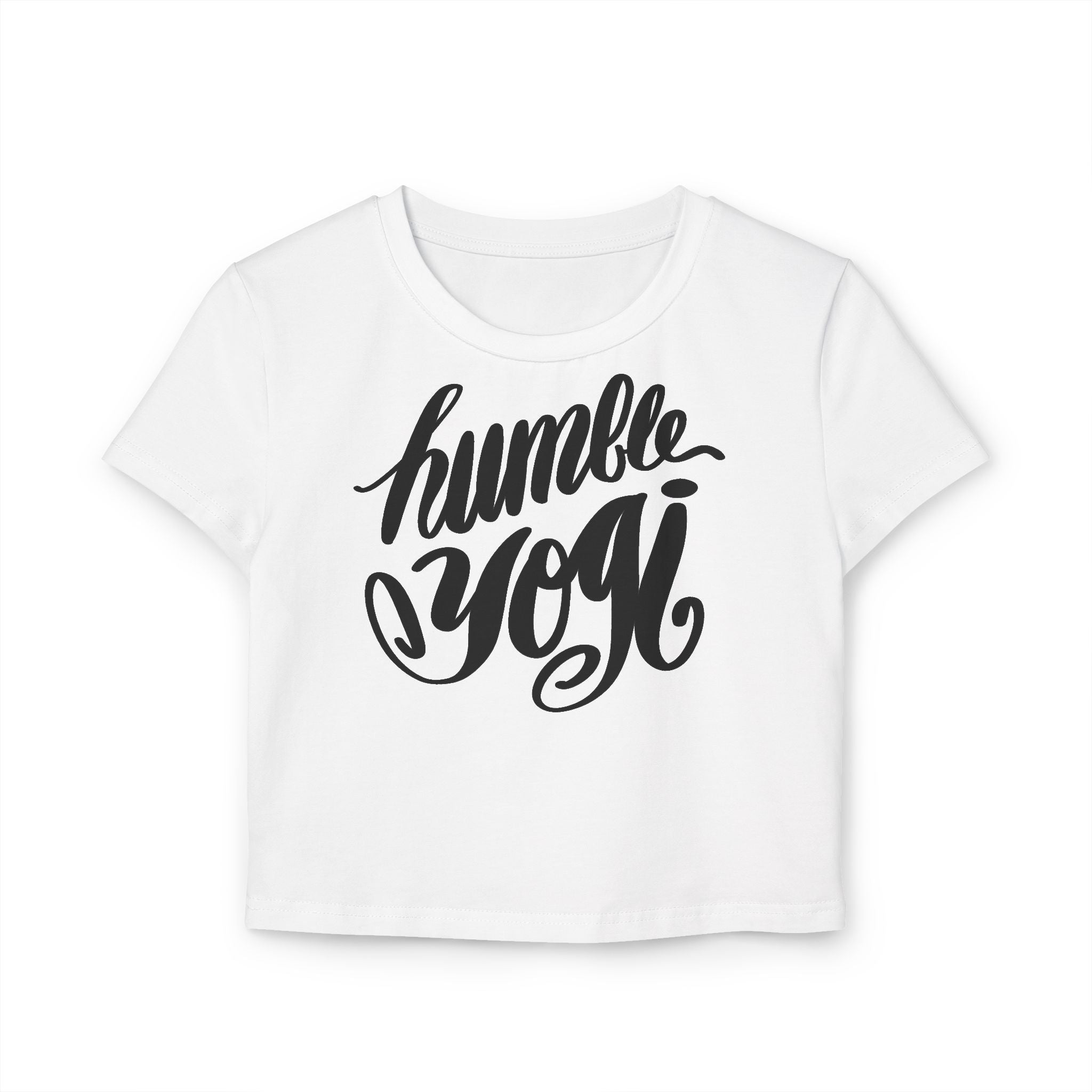 Humble Yogi Women's Baby Tee - Stylish Cropped T-Shirt for Yoga Lovers
