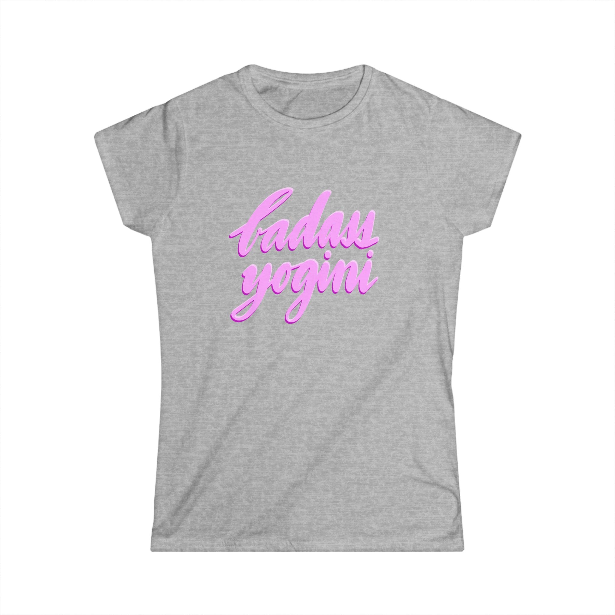 'Badass Yogini' Women's Softstyle Tee - Empowering T-Shirt for Yoga Lovers