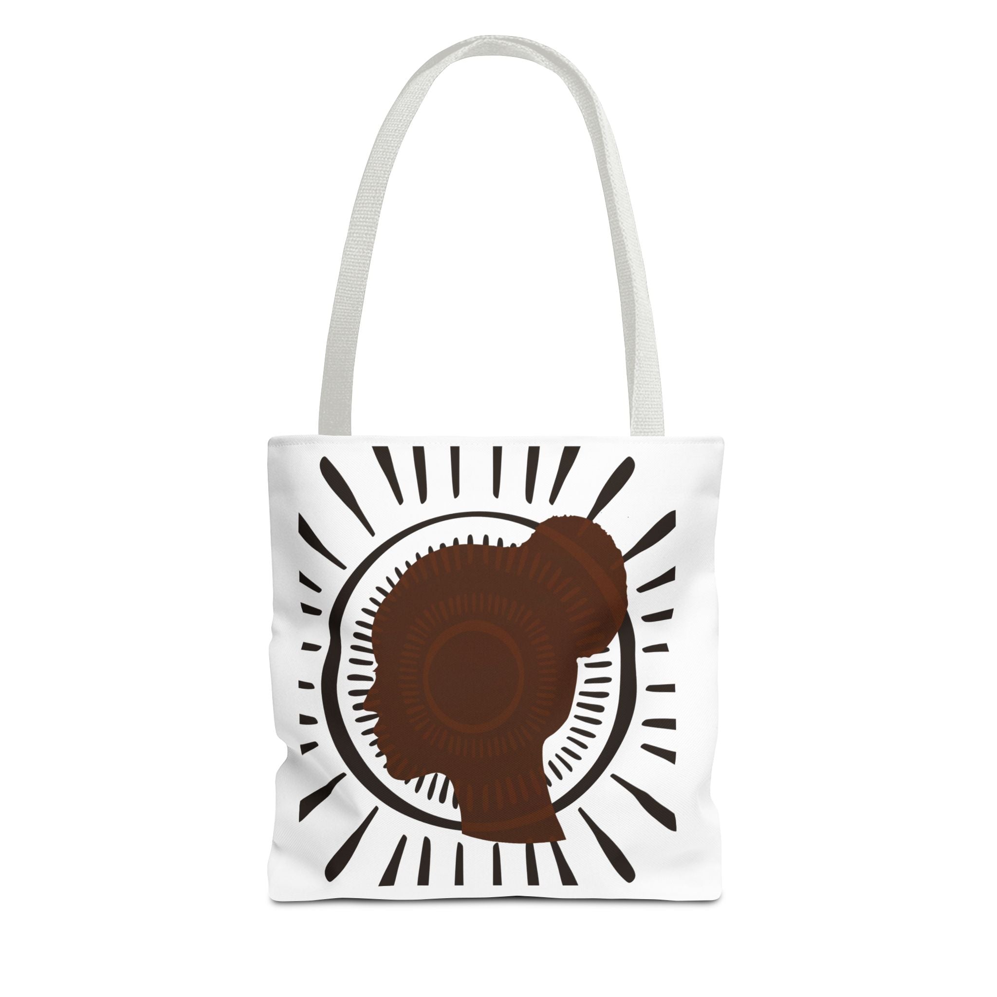 Black Woman Silhouette Tote Bag — Stylish Afrocentric Canvas Tote