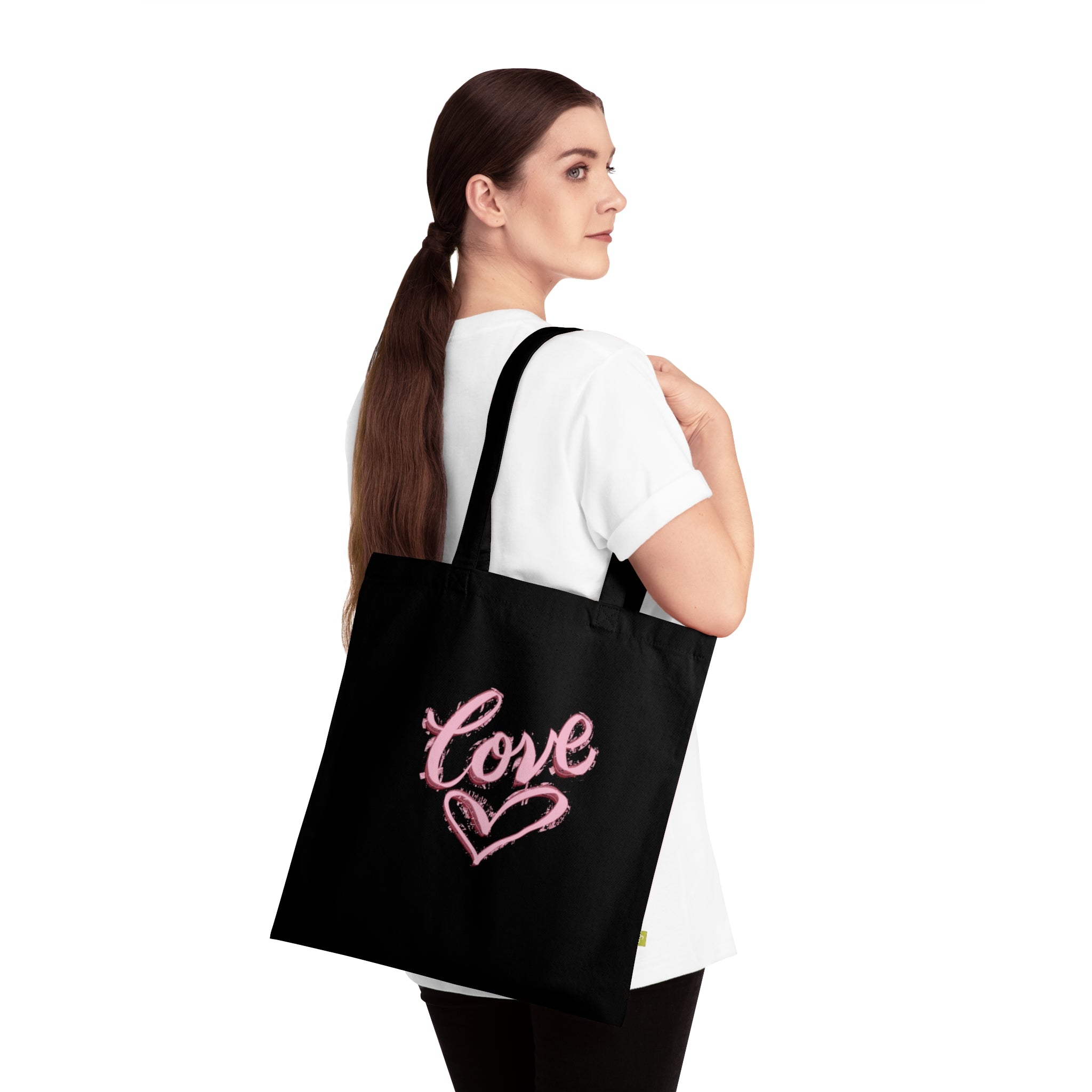Love Design Organic Cotton Tote Bag - Perfect for Everyday Use & Eco-Friendly Shopping