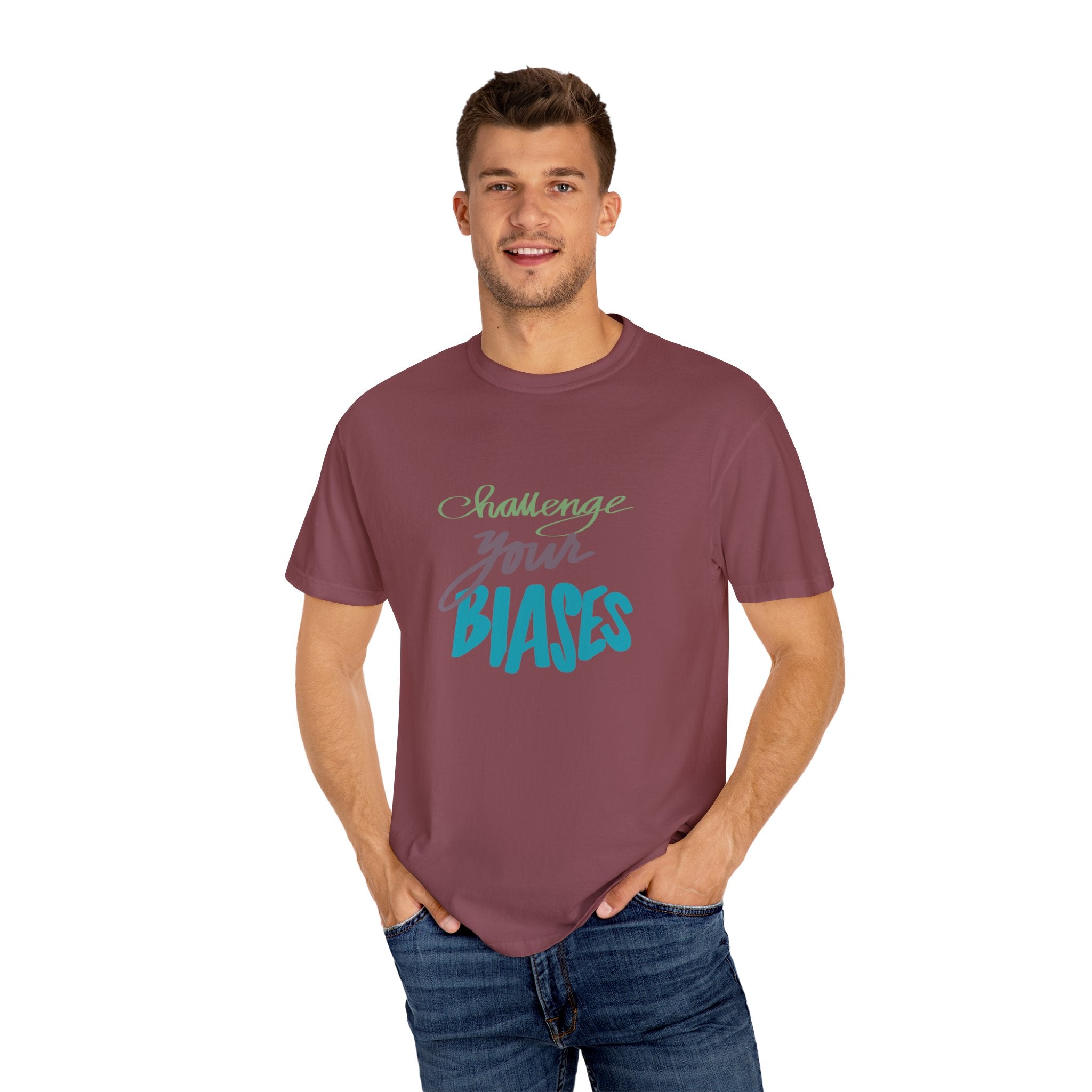 CHALLENGE BIASES Unisex Garment-Dyed T-shirt