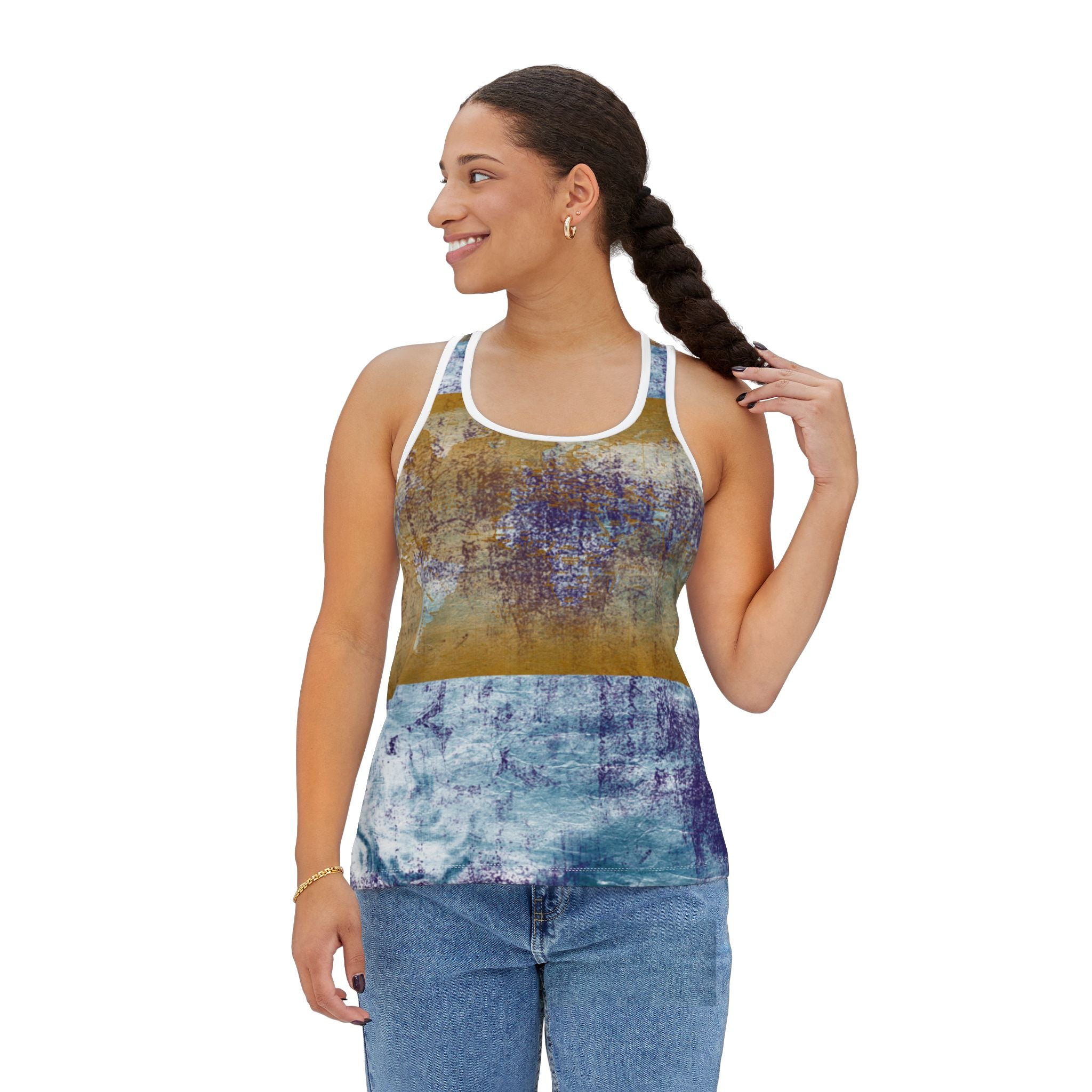 Ocean-Inspired Women's Tank Top - Bohemian Style for Summer Adventures