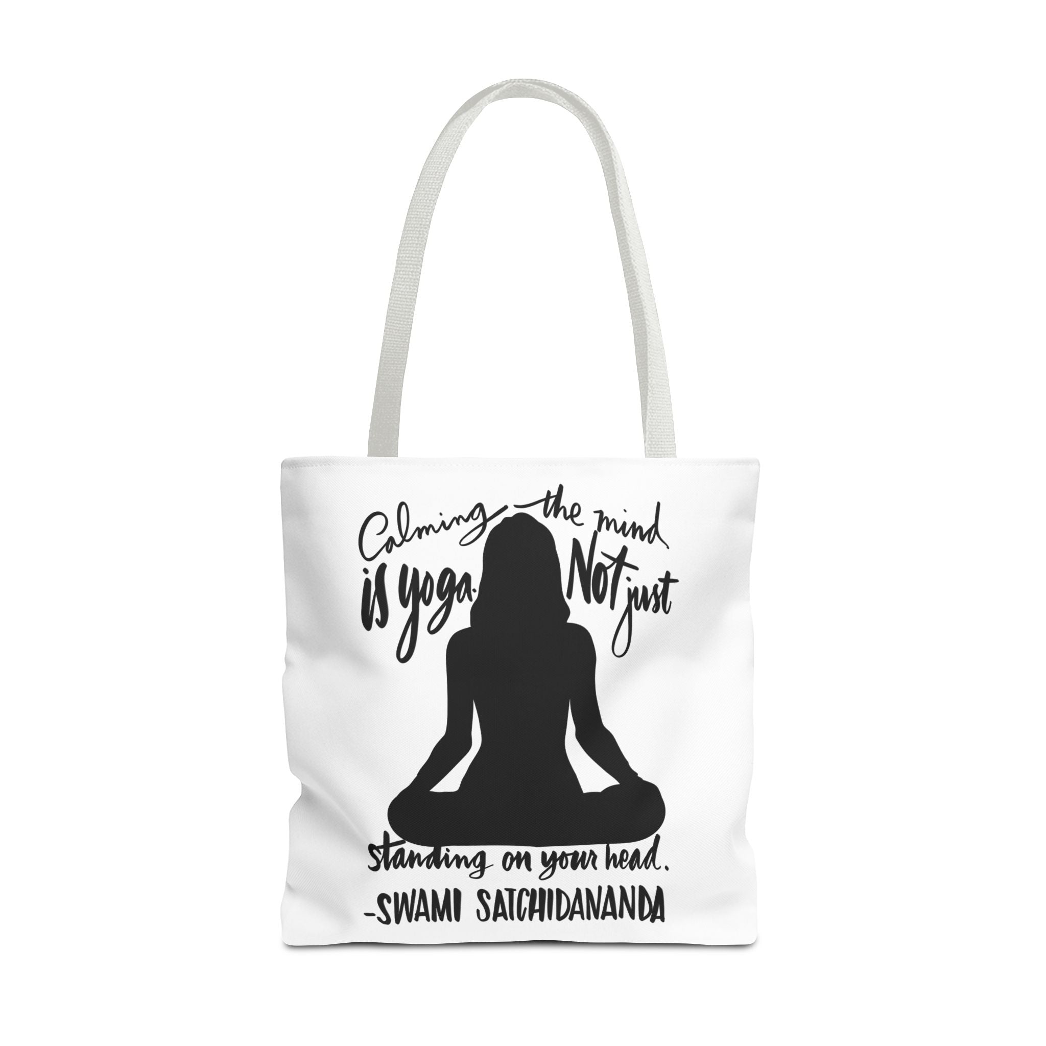 Mindful Yoga Tote Bag - Inspirational Yoga Quote, Meditation Gift, Eco-Friendly Carryall, Yoga Class Essentials, Thoughtful Gift Idea