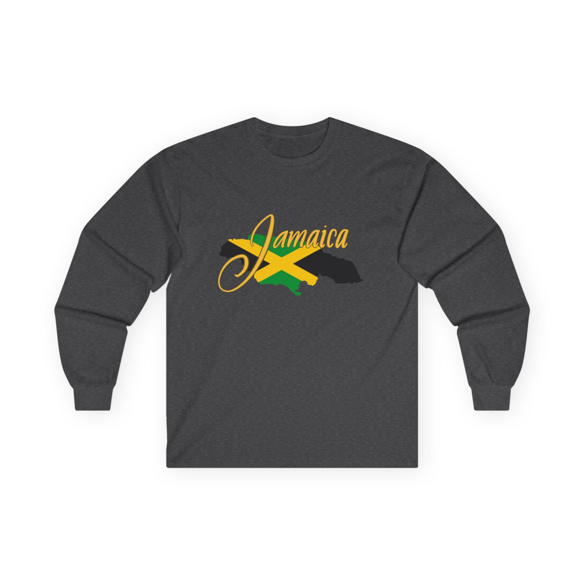 Jamaica Map Long Sleeve Tee - Unisex Cotton Shirt for Travel Lovers