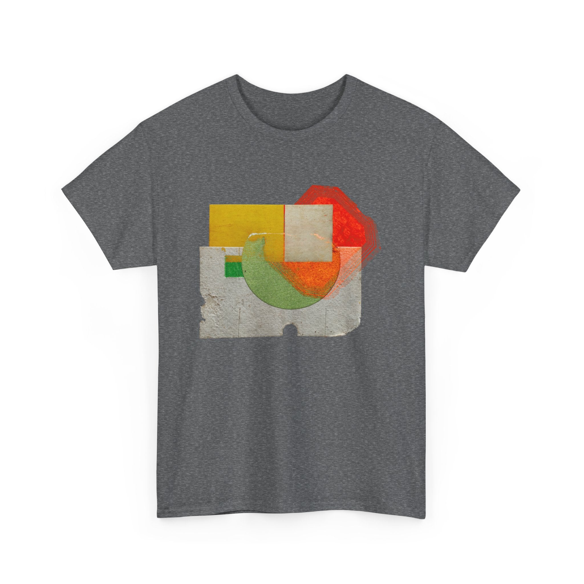Modern Geometric Unisex Heavy Cotton Tee - Unique Artistic T-Shirt