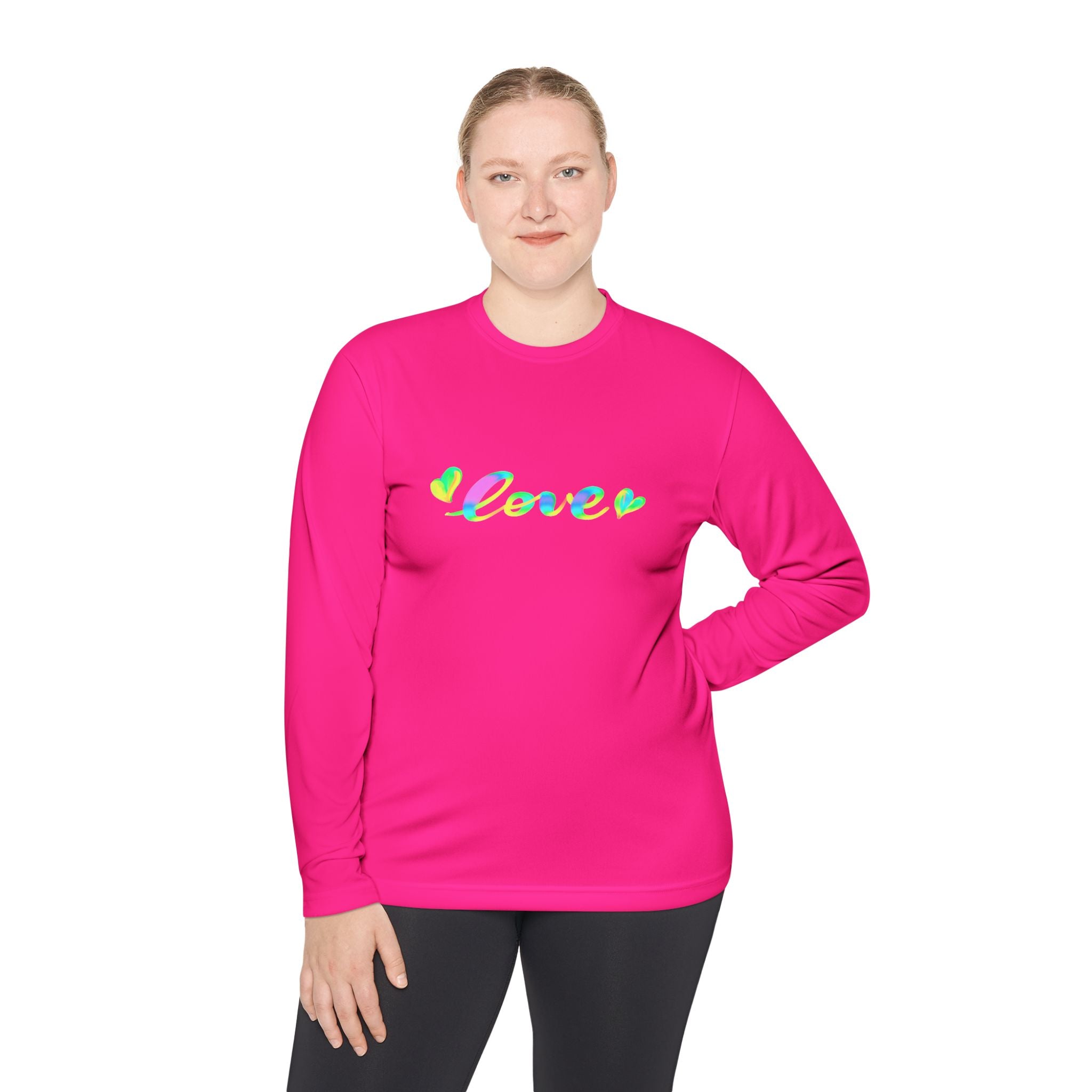 Love Themed Unisex Lightweight Long Sleeve Tee, Pride, Casual Wear, Heart Design Shirt, Trendy Spring Fashion