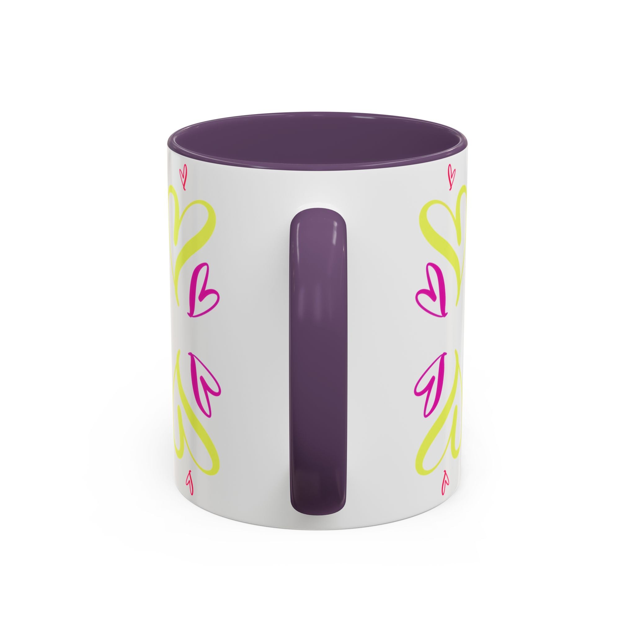 Colorful Heart Accent Coffee Mug | Perfect Gift for Valentine’s Day, Birthdays, Love Notes, and Cozy Mornings