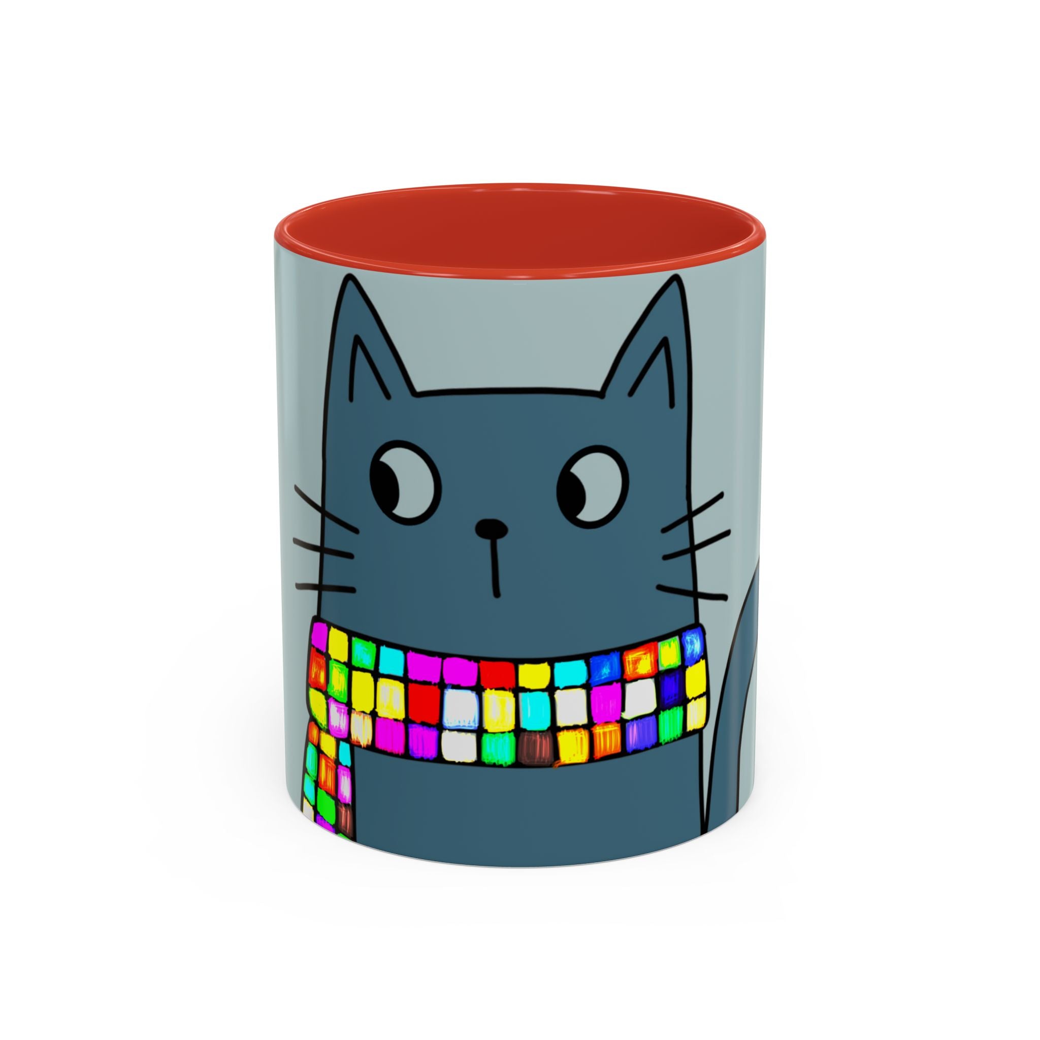 Coffee Mug - CAT WITH SCARF Design - 11oz