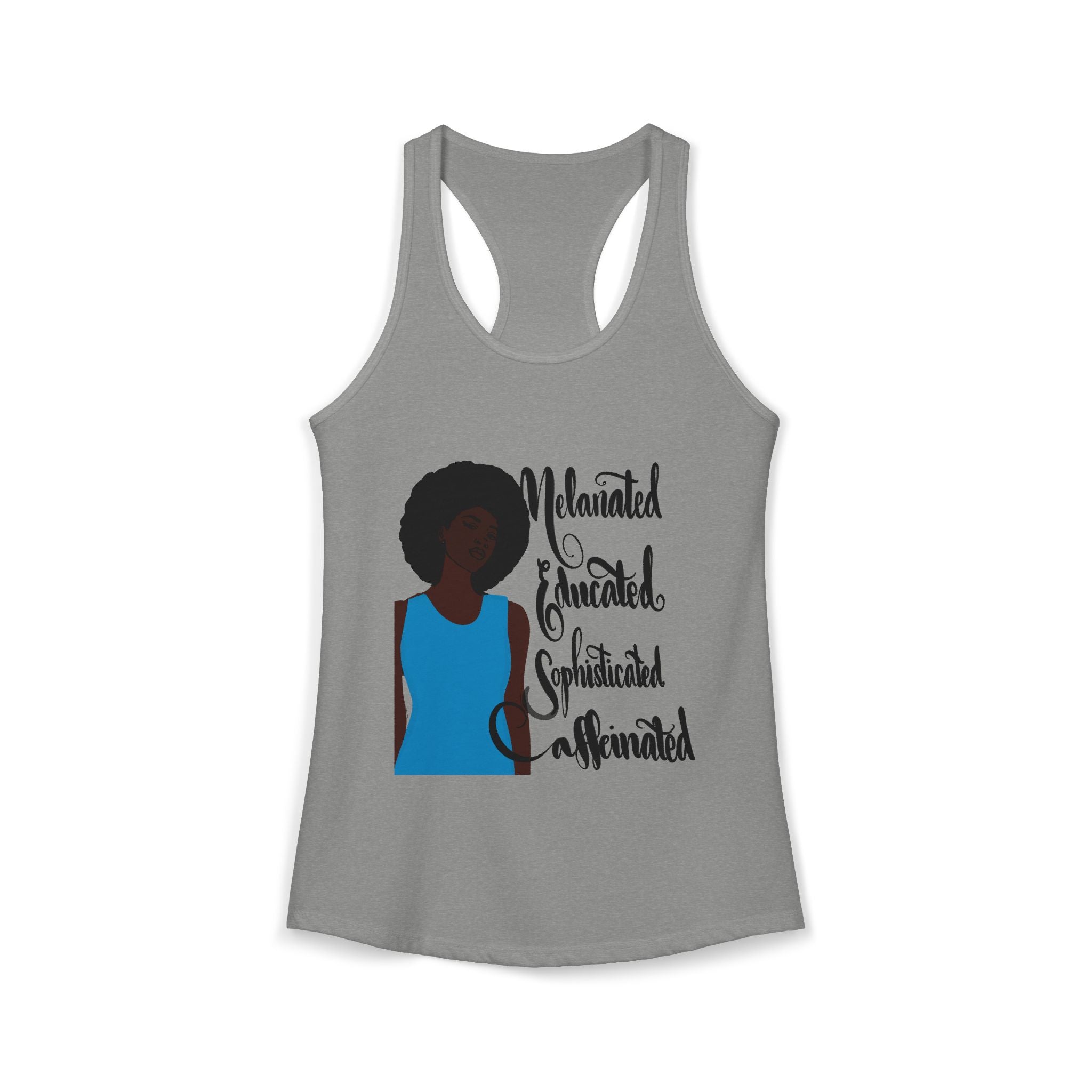Black Woman Racerback Tank — Empowerment Graphic Tank Top