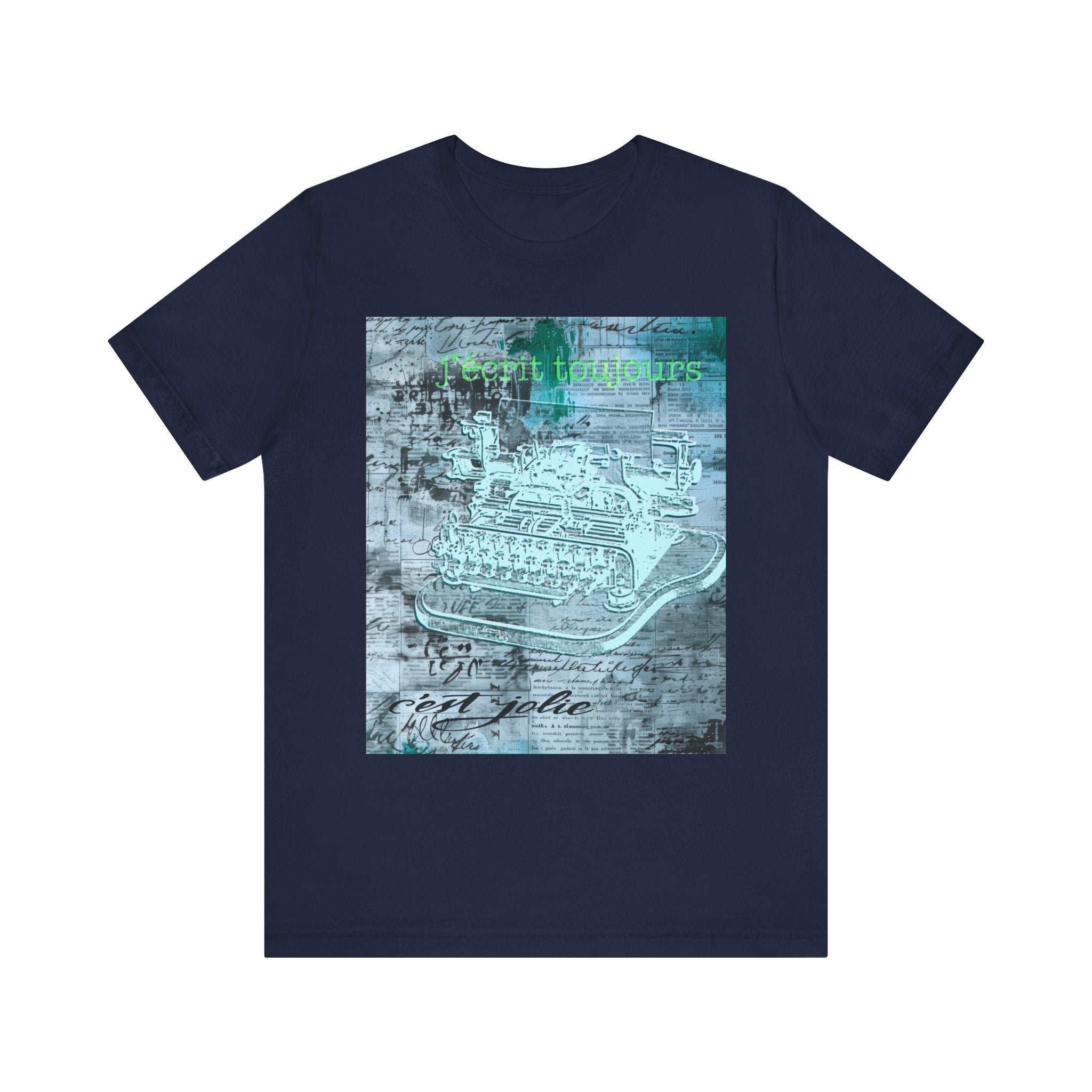 Vintage Typewriter Unisex Short Sleeve Tee - Perfect for Writers & Retro Lovers