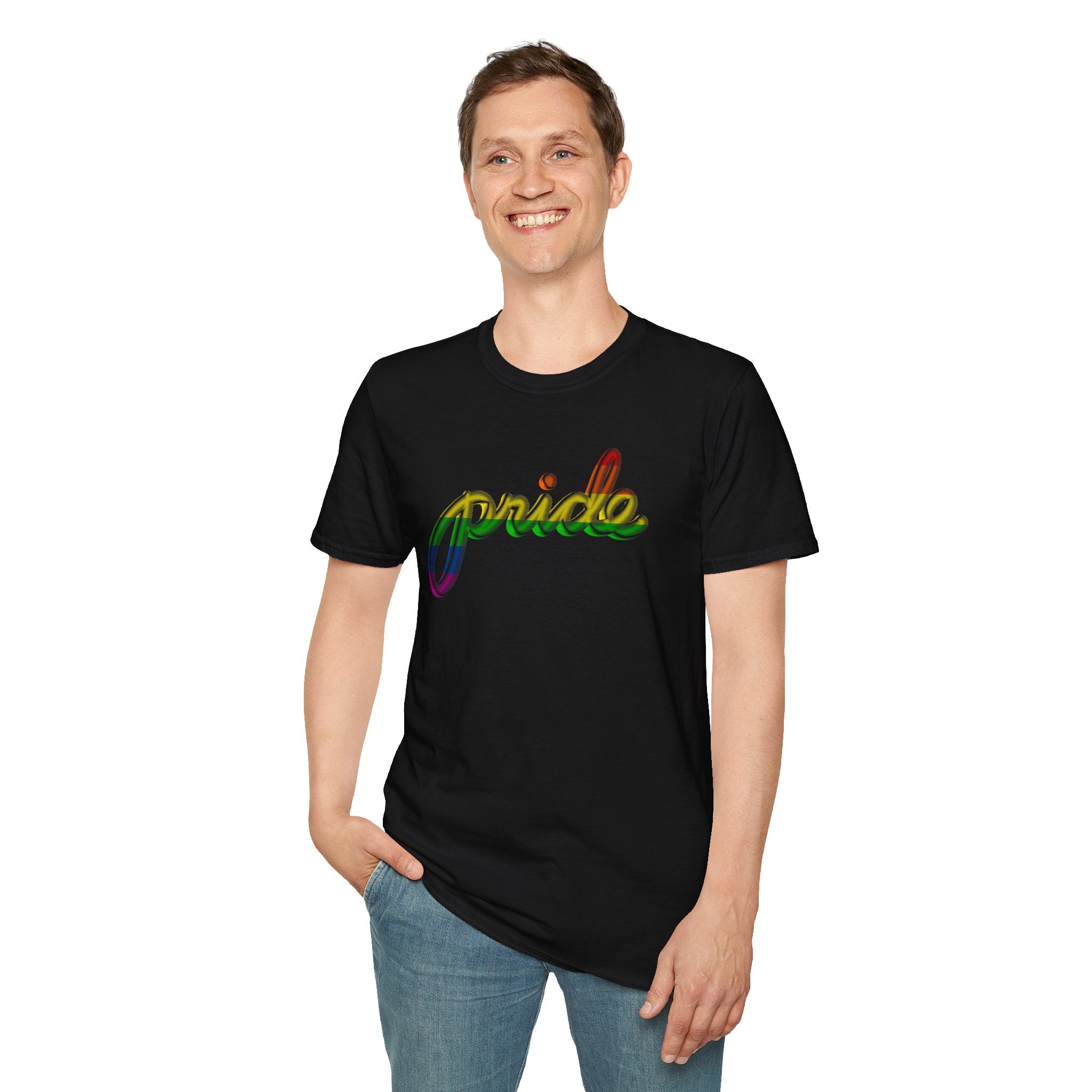 PRIDE BALLOON LETTERING Unisex Softstyle T-Shirt
