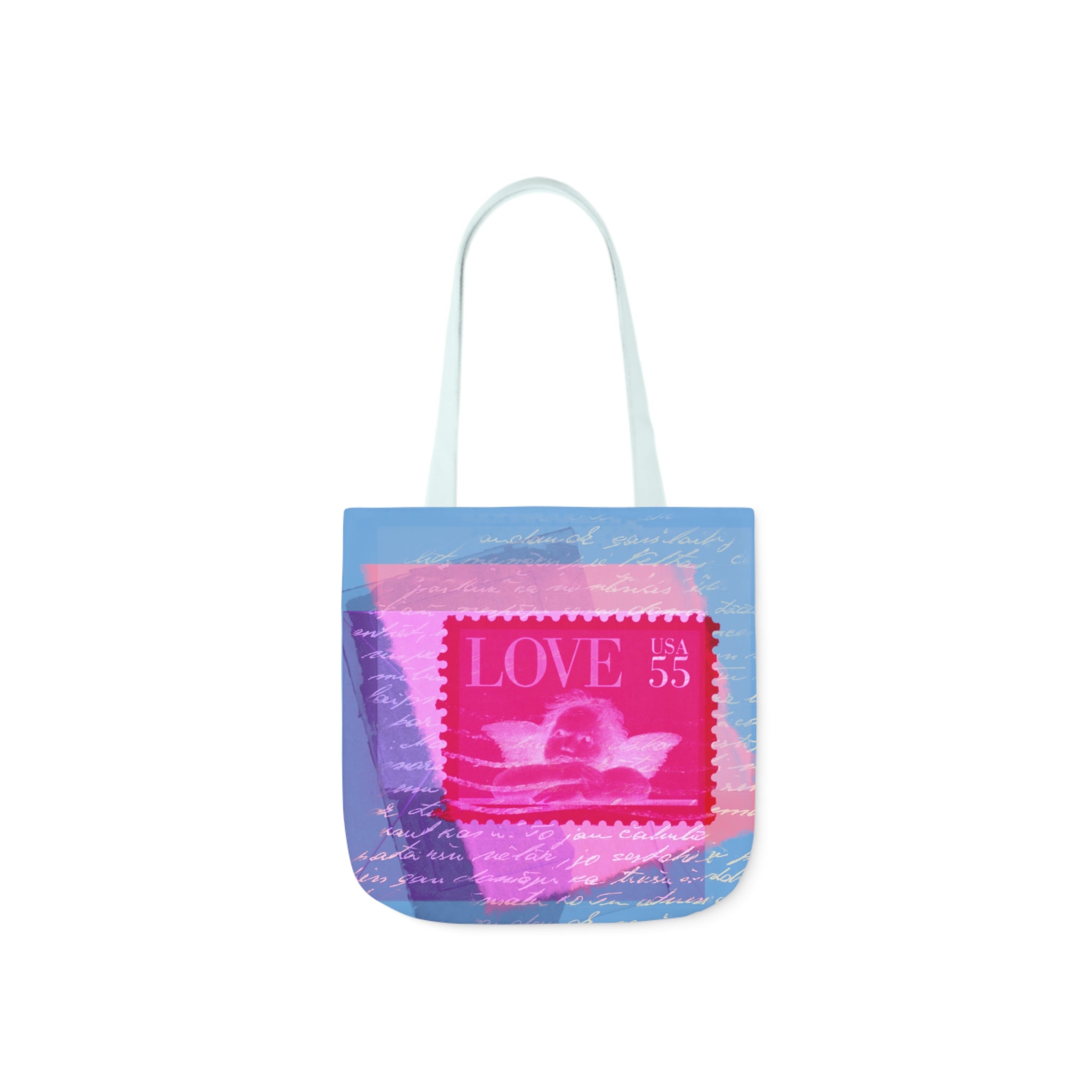 LOVE FOR SALE Canvas Tote Bag, 5-Color Straps