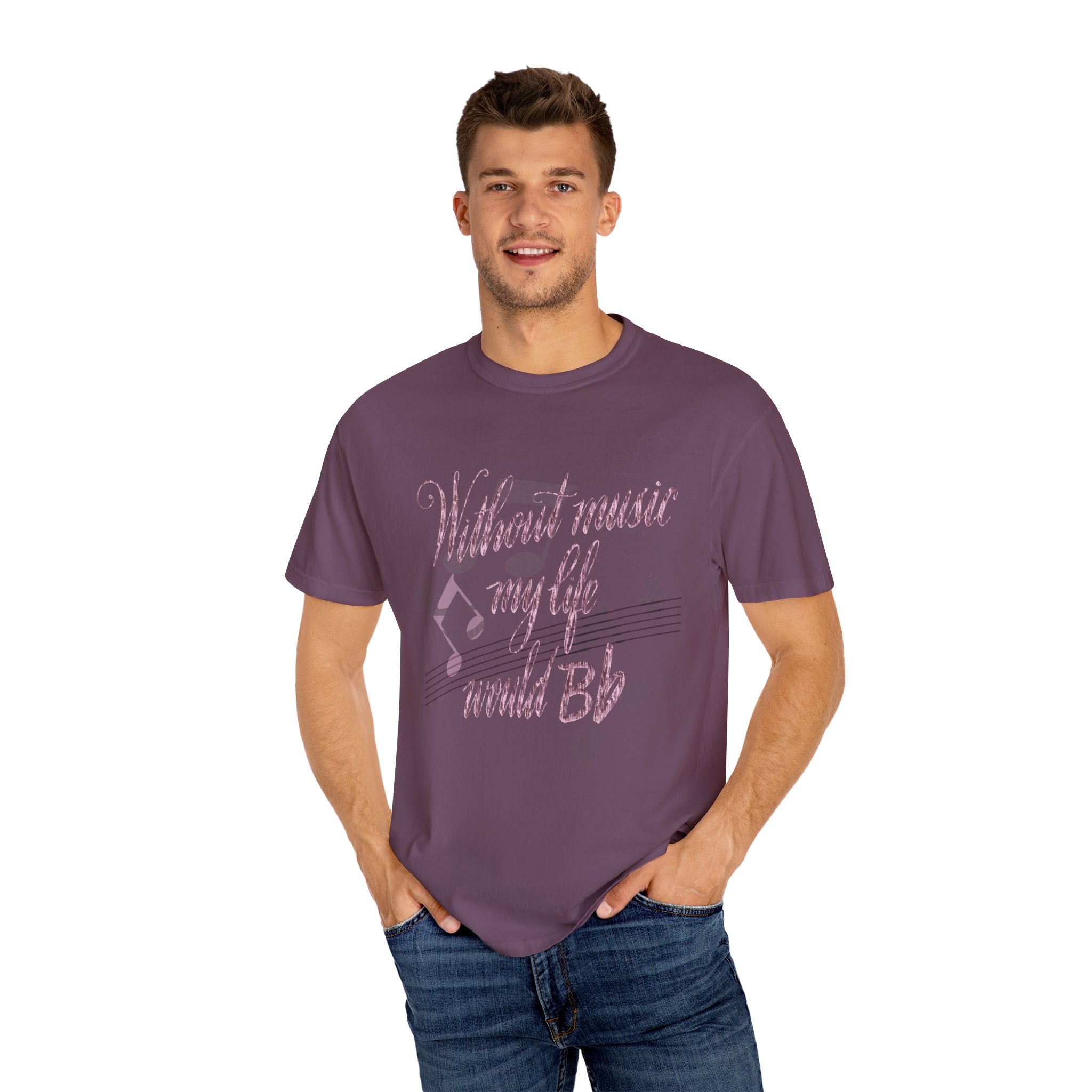 Music Lover's Unisex T-shirt - 'Without Music My Life Would Be Flat” Design