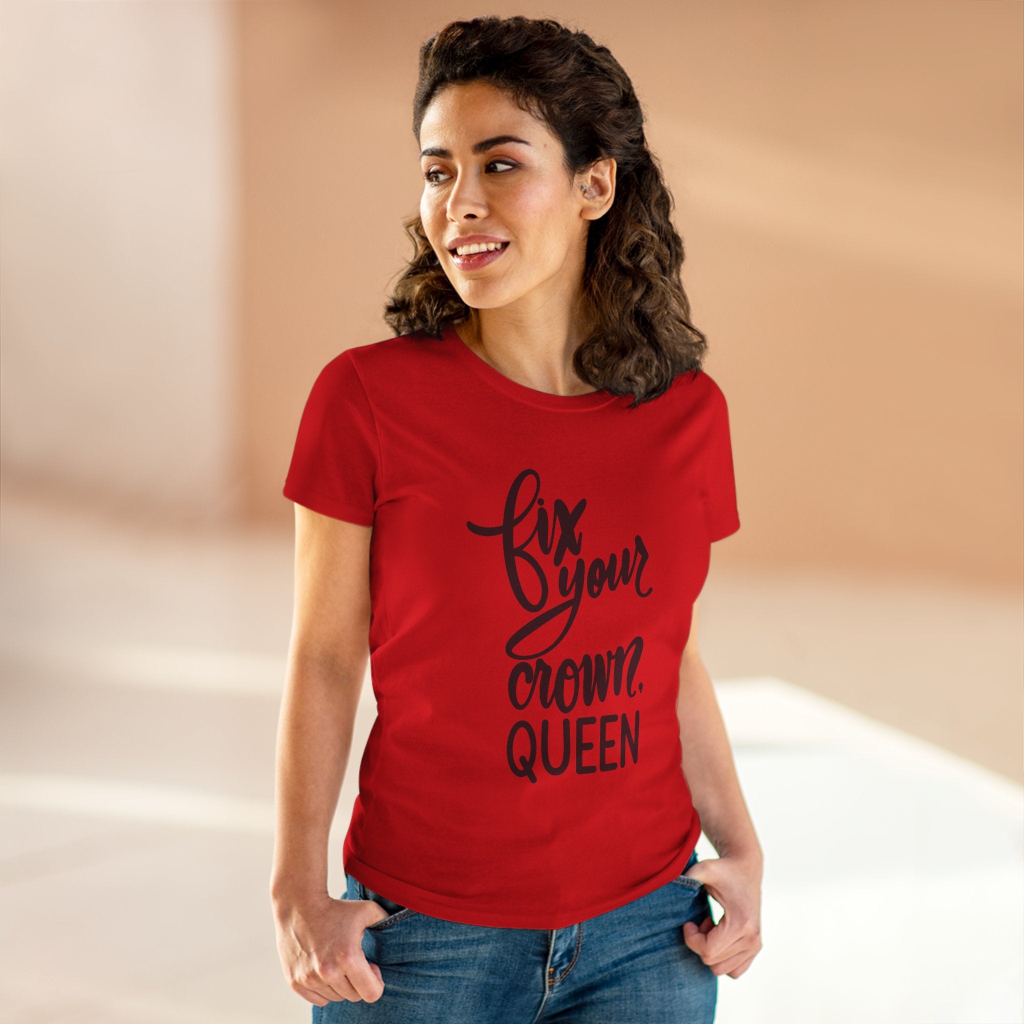 Empowering Women's Tee - "Fix Your Crown, Queen"