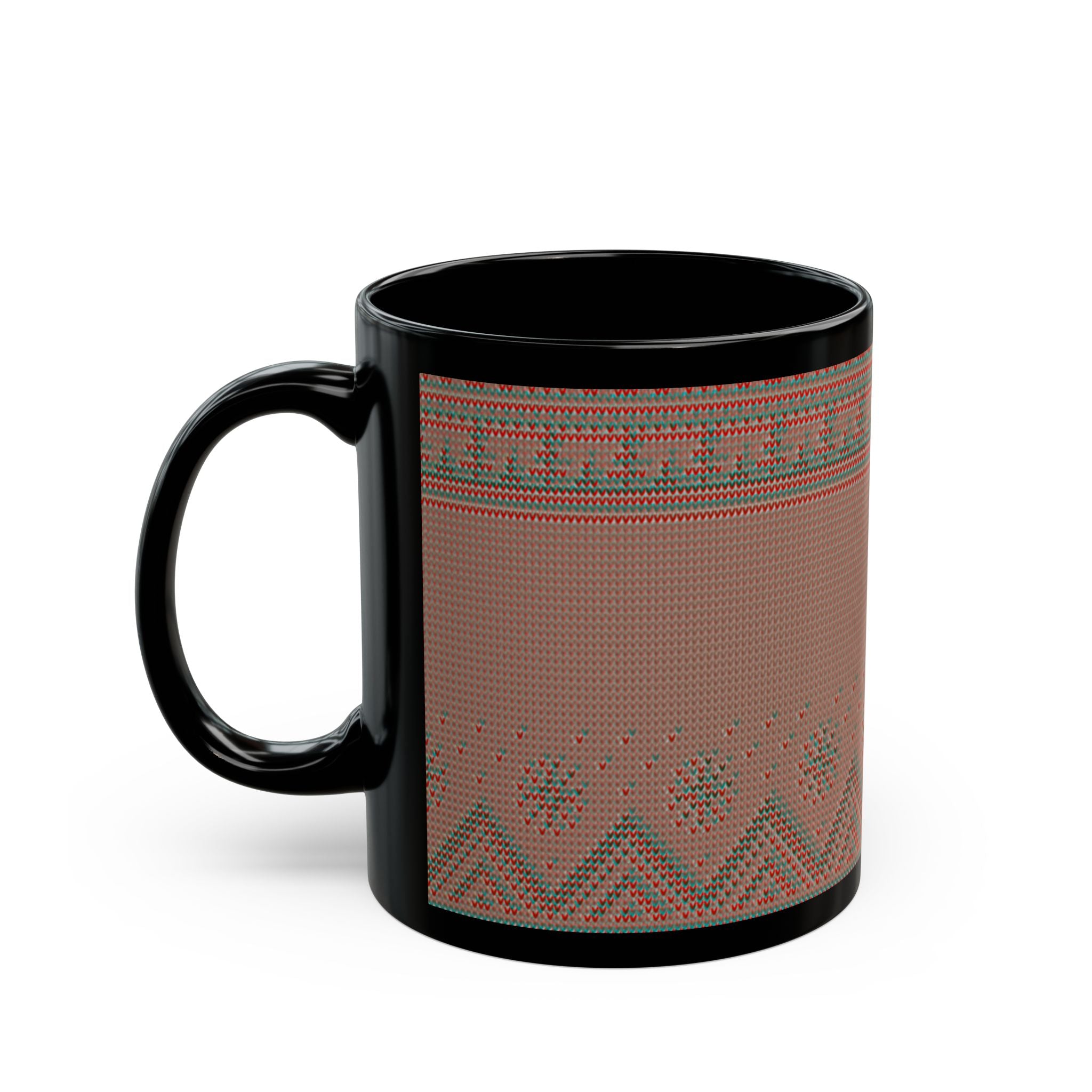 COZY CHRISTMAS SWEATER Black Mug (11oz)