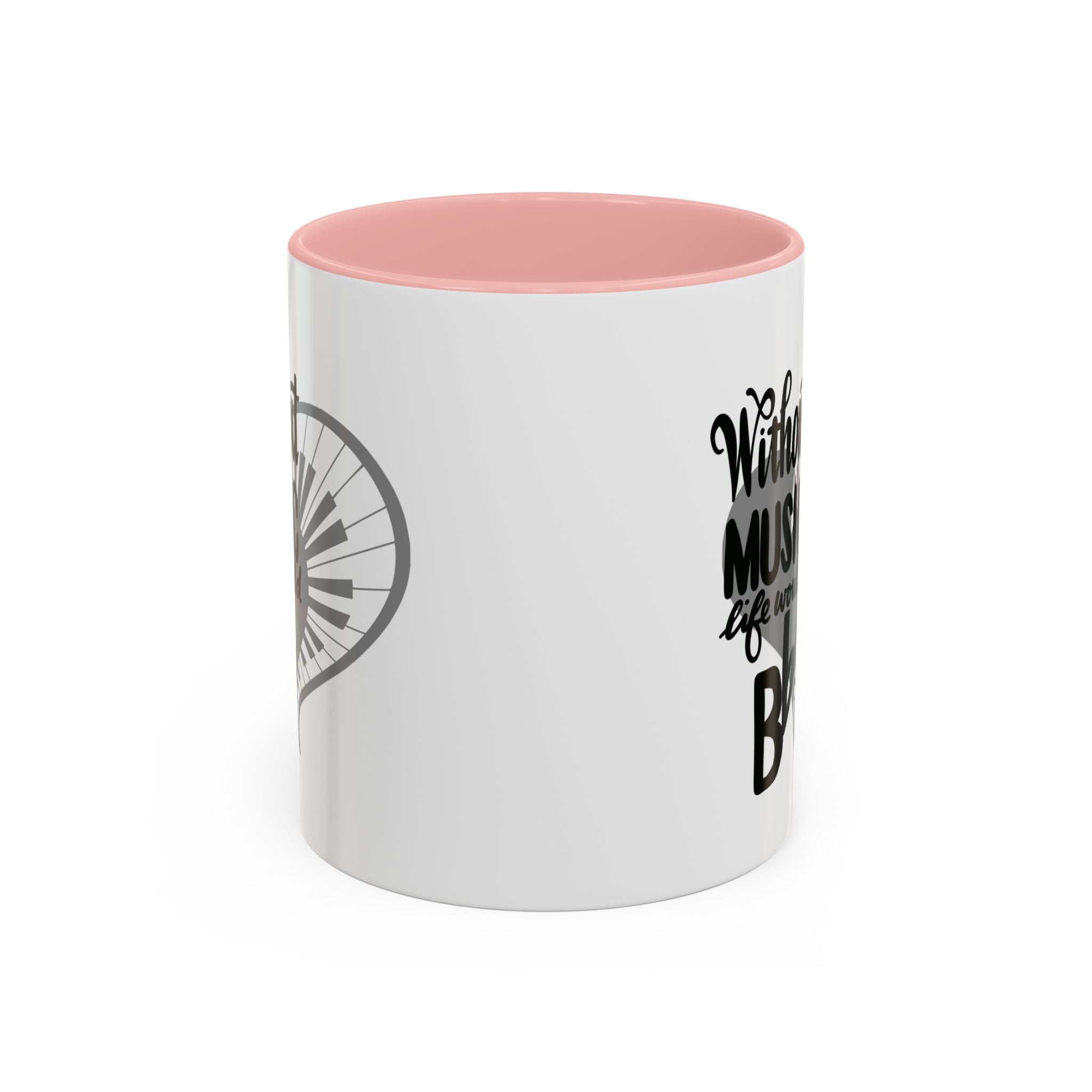 Inspirational Music Accent Coffee Mug - "Without Music Life Would Be Bb" - Perfect for Musicians and Music Lovers
