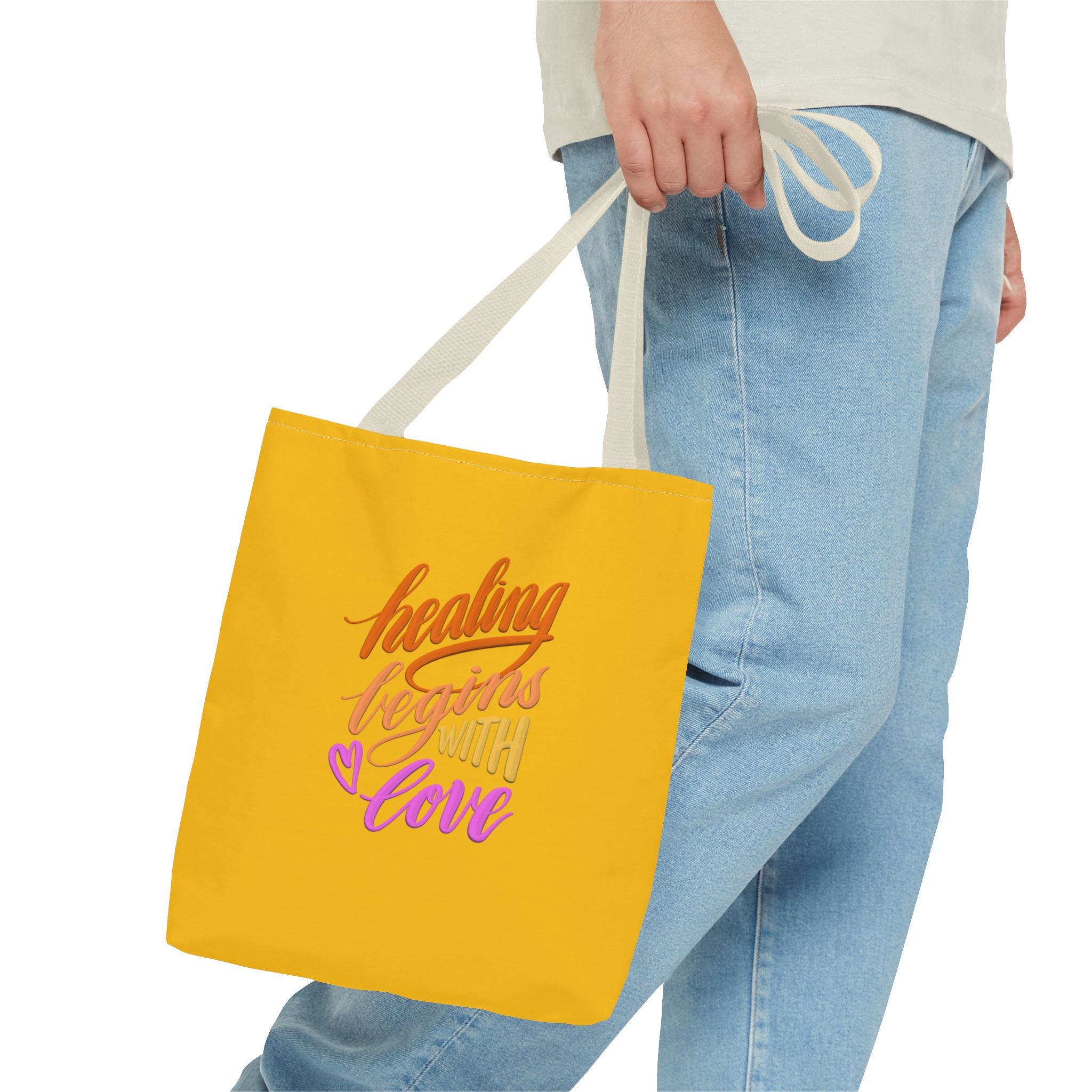 HEALING BEGINS WITH LOVE Tote Bag