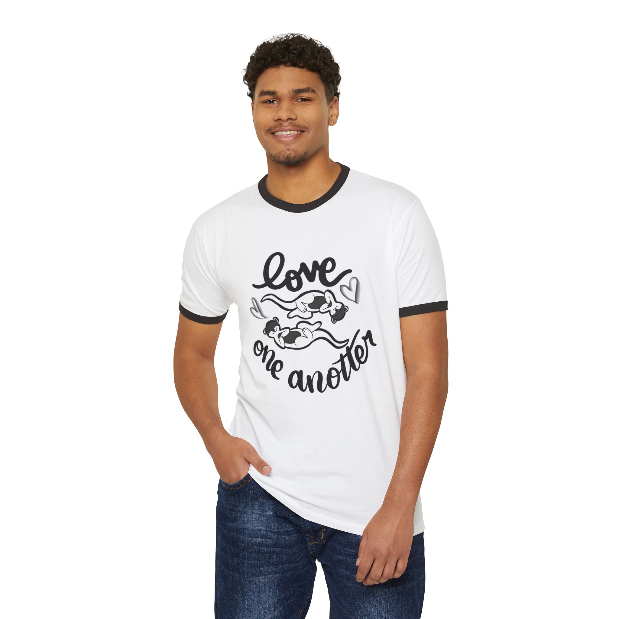 Love One Anotter Unisex Cotton Ringer T-Shirt