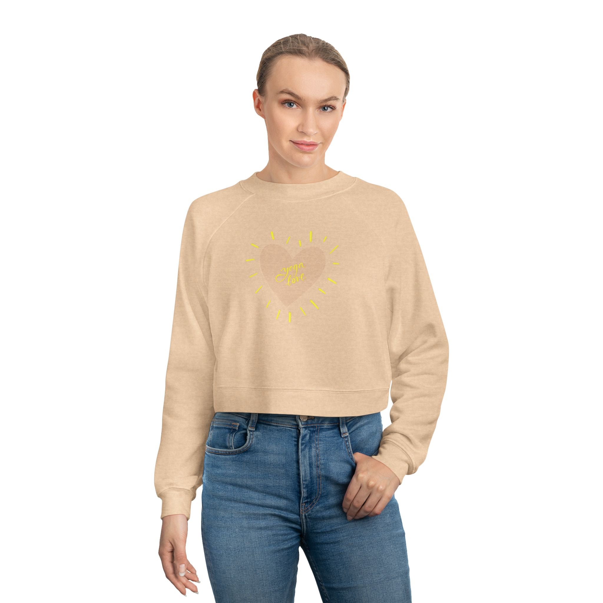 Yoga Love Women's Cropped Fleece Pullover - Cozy & Stylish for Every Occasion