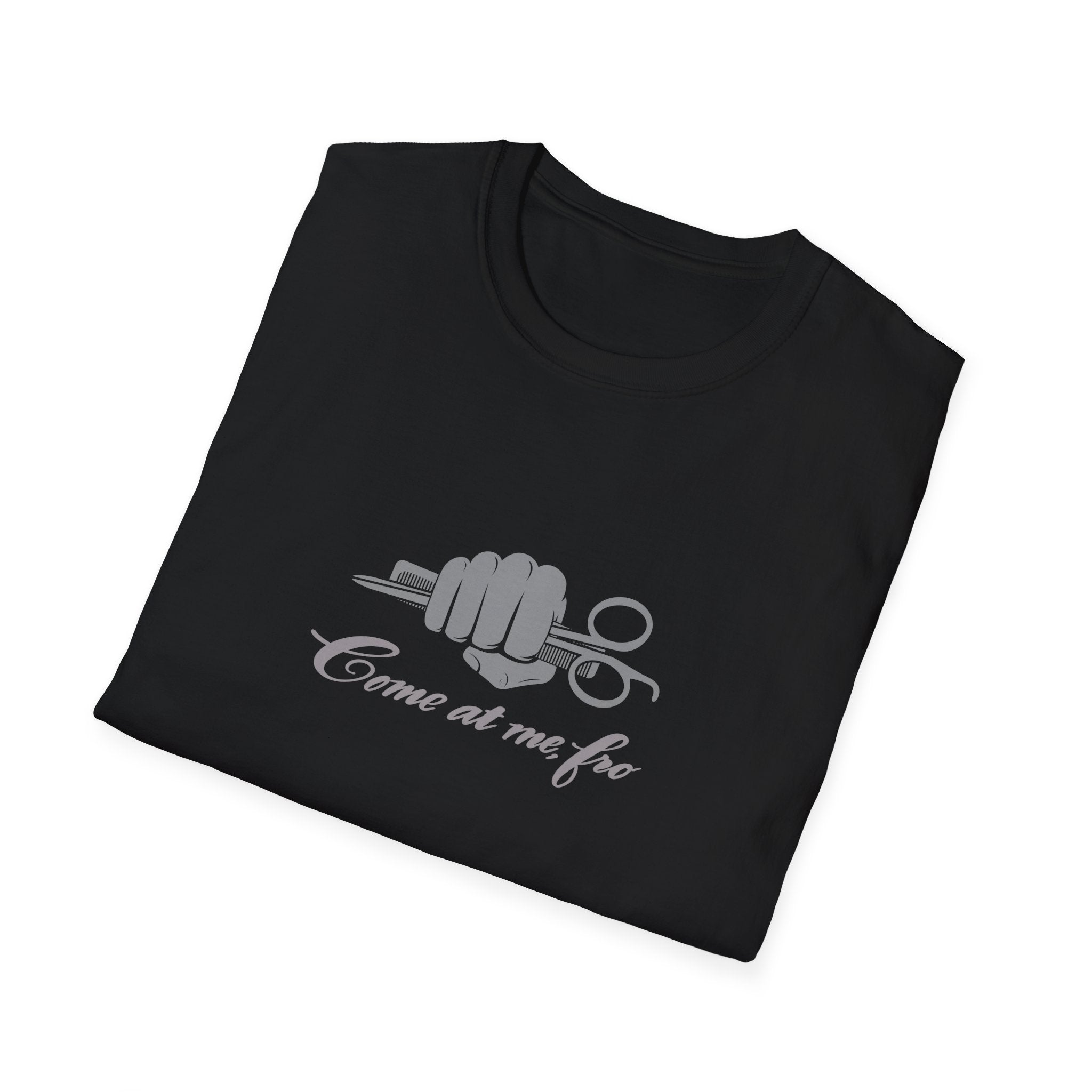 Come at Me Fro Unisex Softstyle T-Shirt - Casual and Fun Stylist/Barber Graphic Tee for Everyday Wear