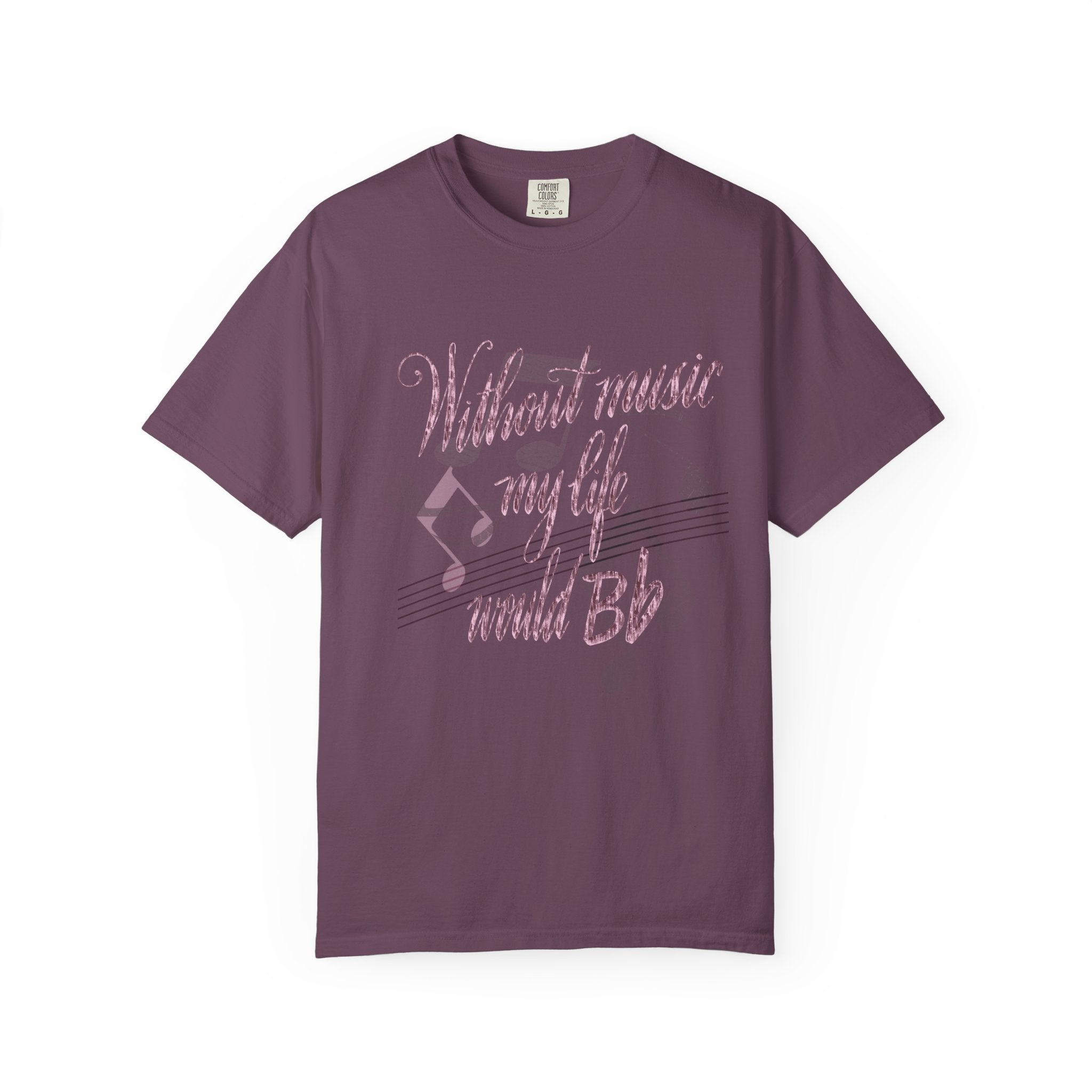 Music Lover's Unisex T-shirt - 'Without Music My Life Would Be Flat” Design
