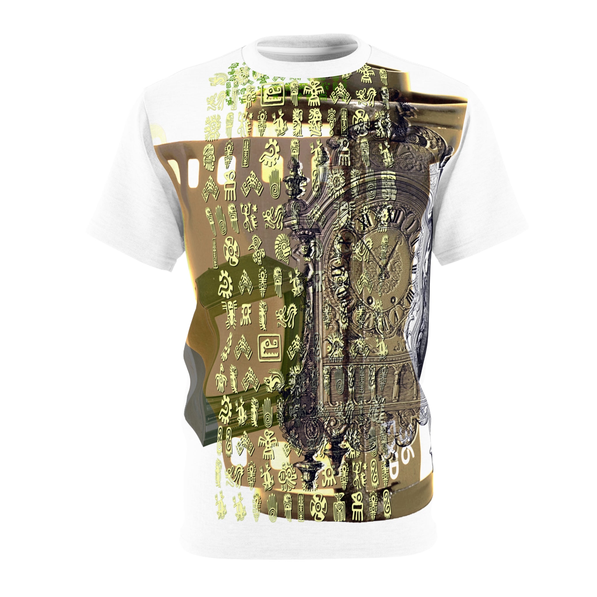Vintage Clock Graphic Unisex Tee - Unique Artistic Design for Casual Wear