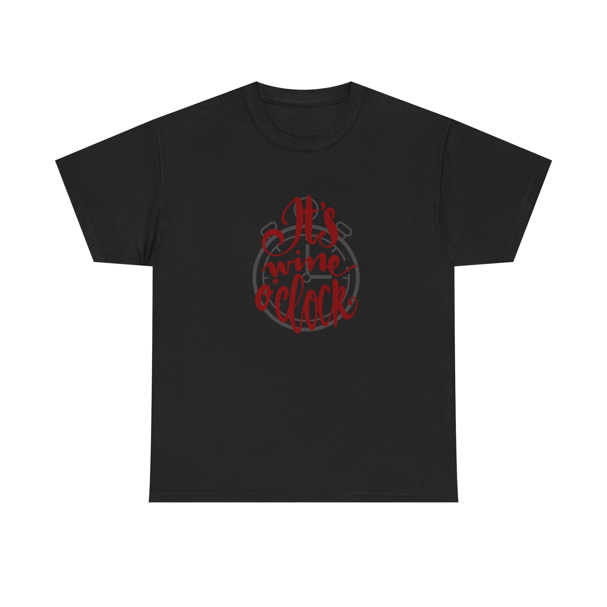 It's Wine O'Clock Unisex Heavy Cotton Tee - Perfect Gift for Wine Lovers