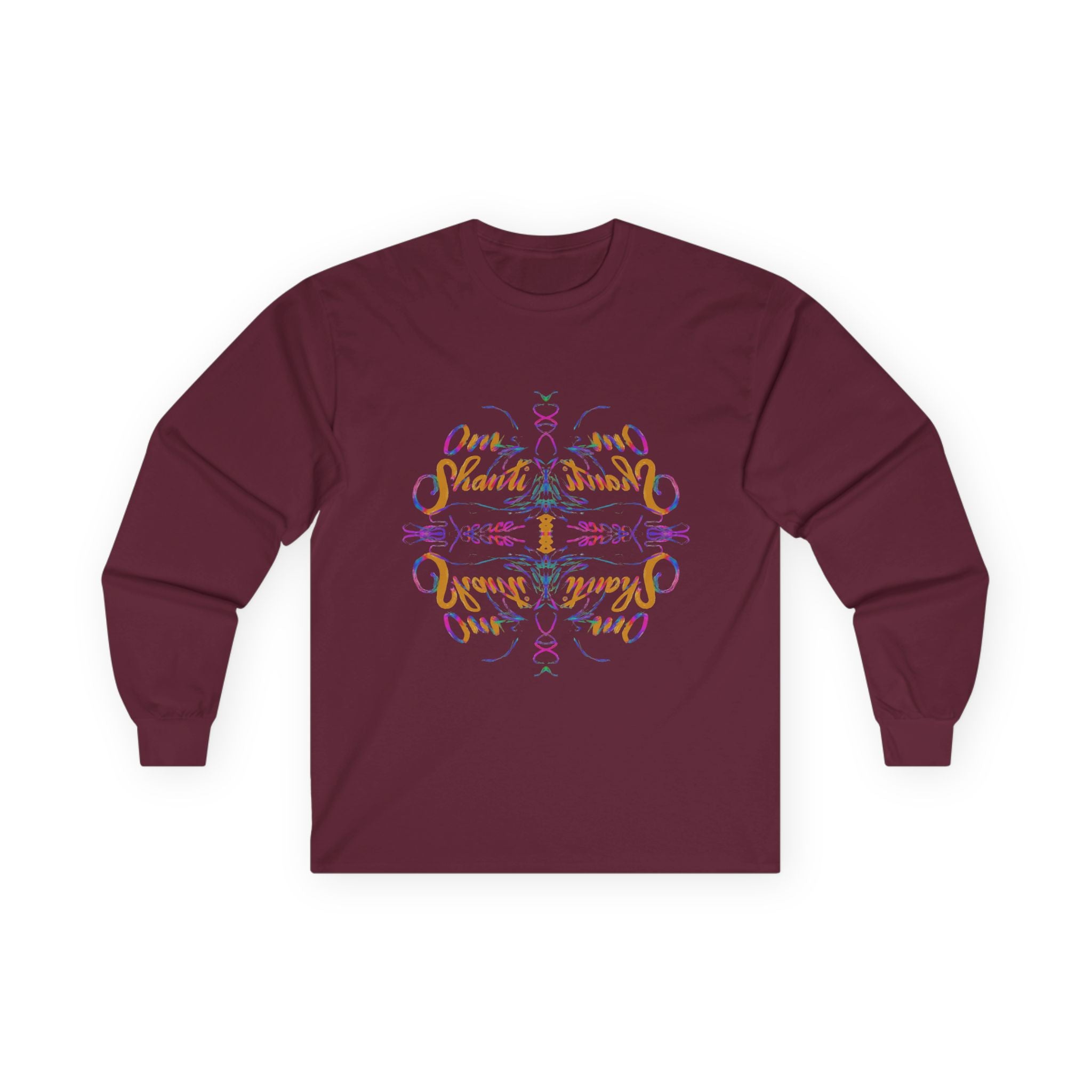 Inspirational Long Sleeve Tee -OM SHANTI