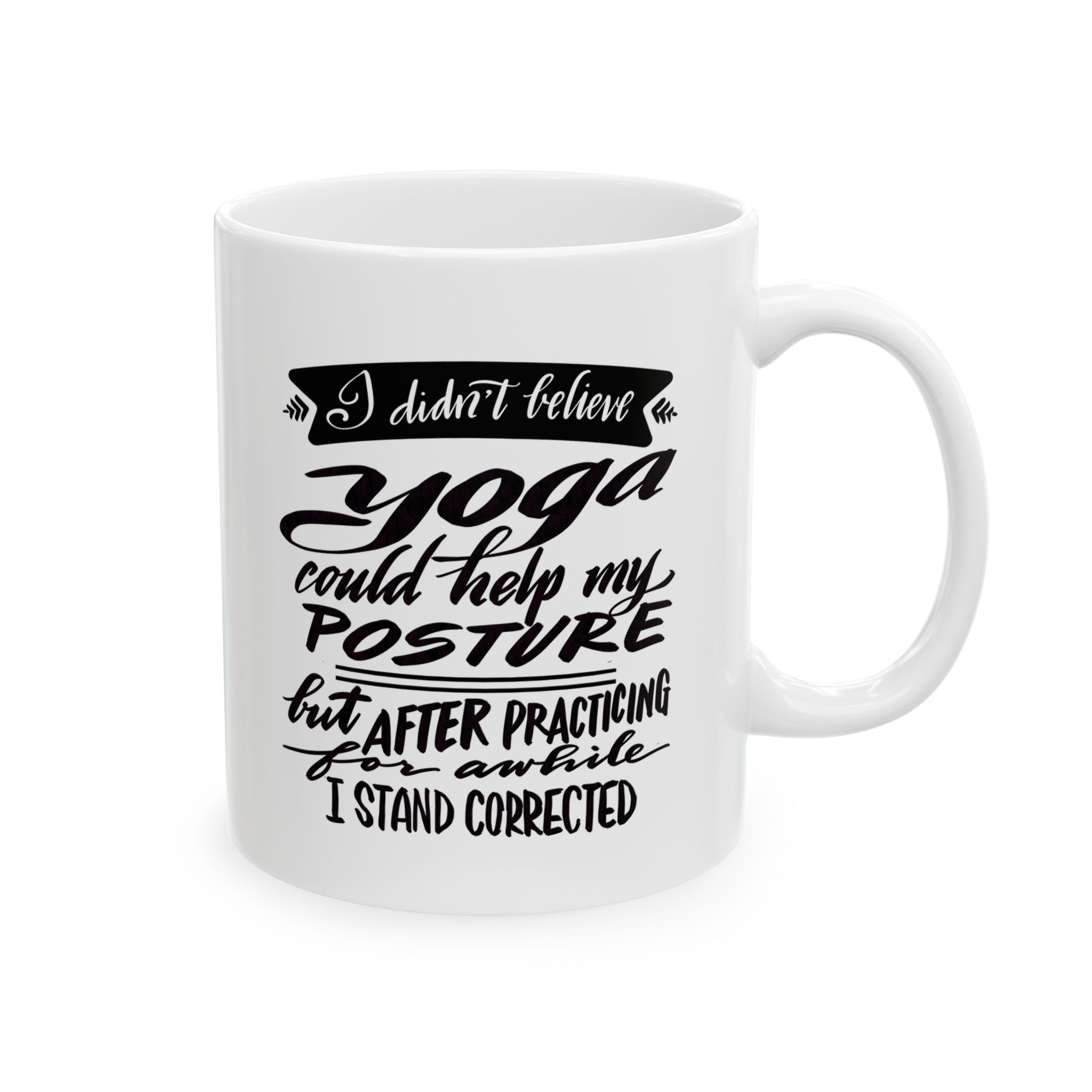 Yoga Ceramic Mug, (11oz,)