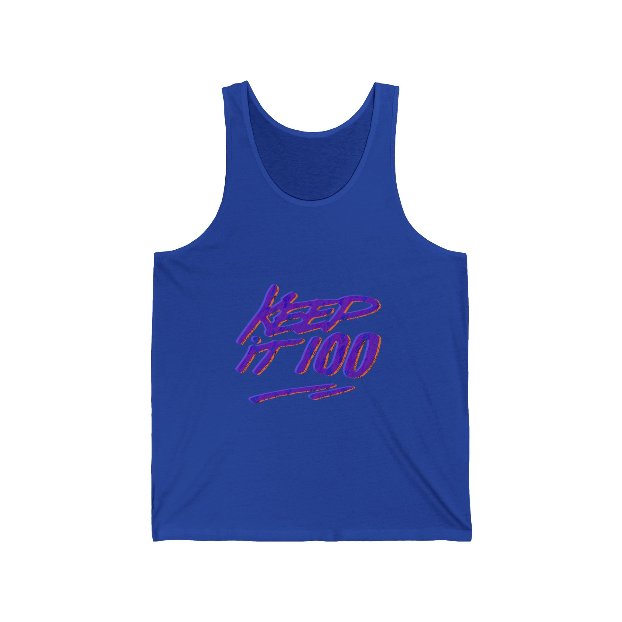 Keep It 100 Unisex Jersey Tank - Casual Summer Tee