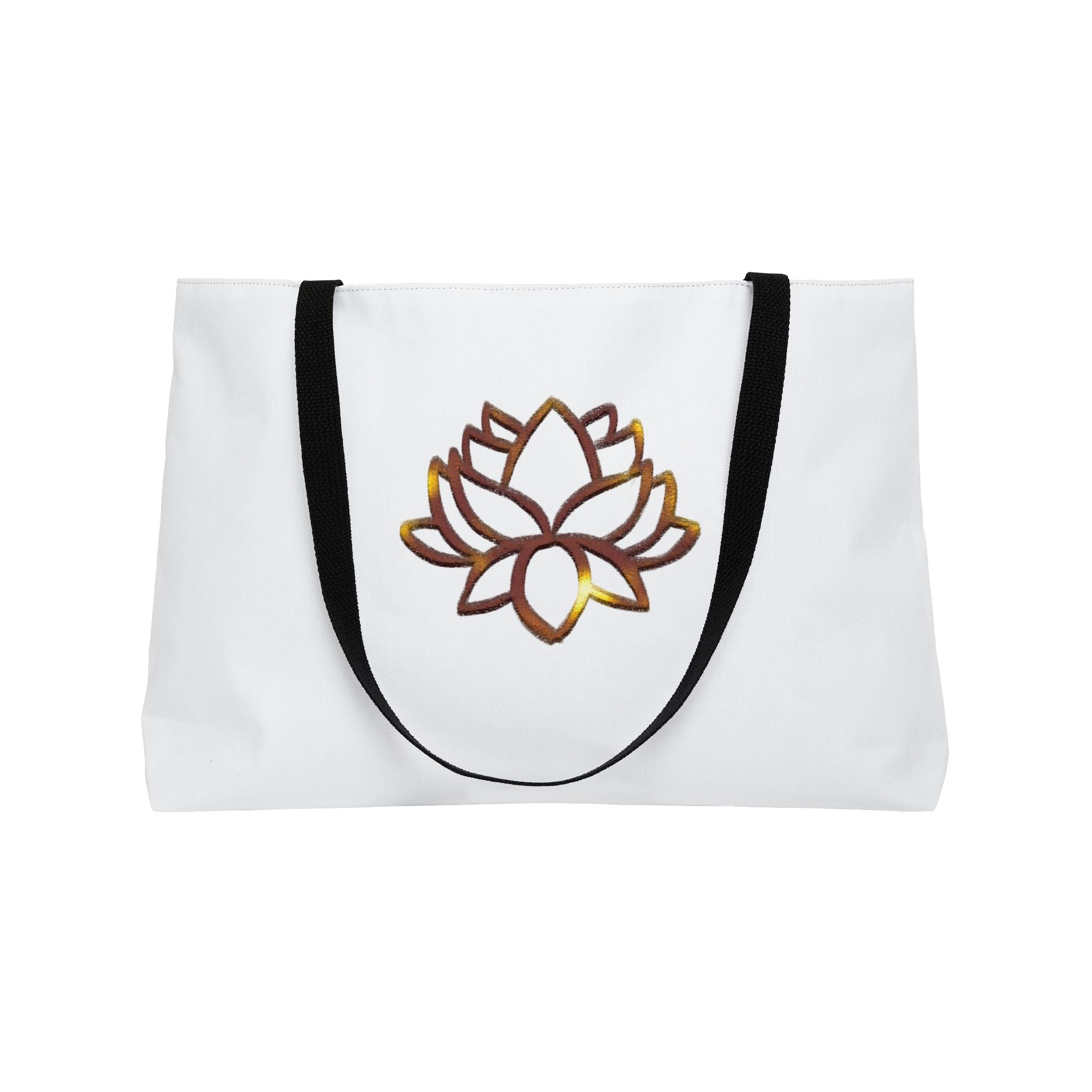 Lotus Flower Weekender Tote Bag, Stylish Travel Bag, Beach Tote, Yoga Bag, Eco-Friendly Shopping Bag