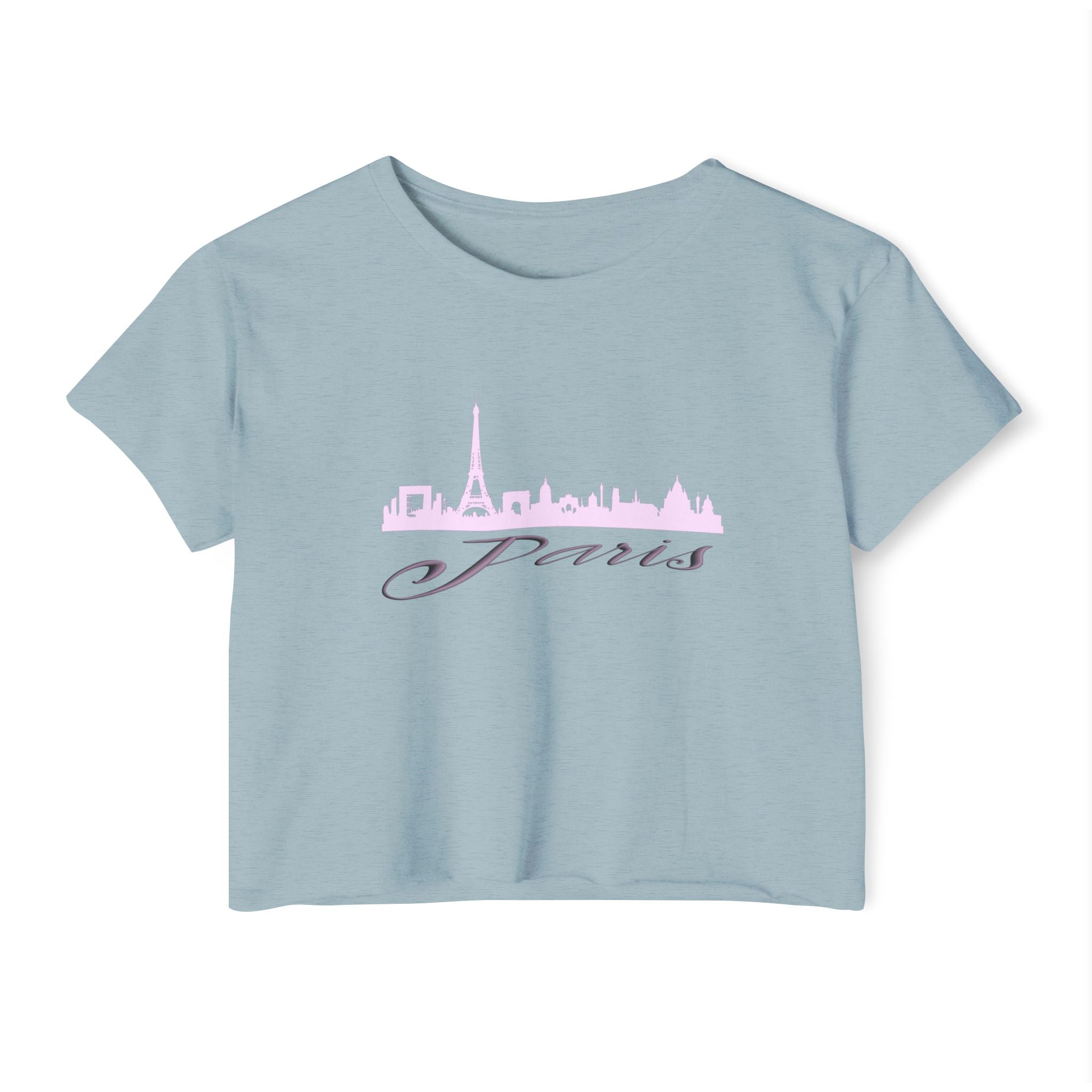 Women's Paris Vibe Festival Crop Top - Trendy Summer Style, Vacation Outfit, Concert Apparel, Gift for Her, Casual Chic T-Shirt