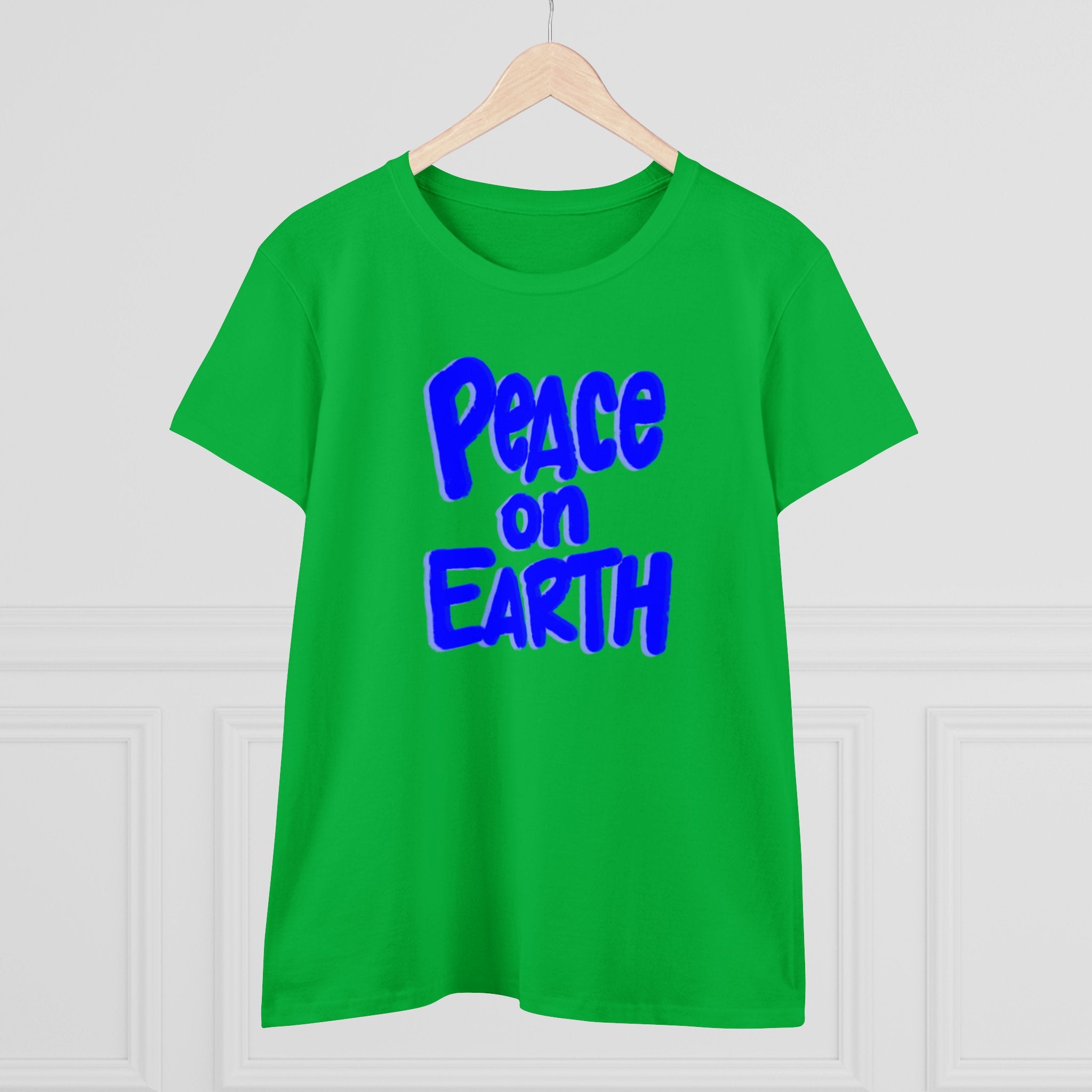 PEACE ON EARTH Women's Midweight Cotton Tee