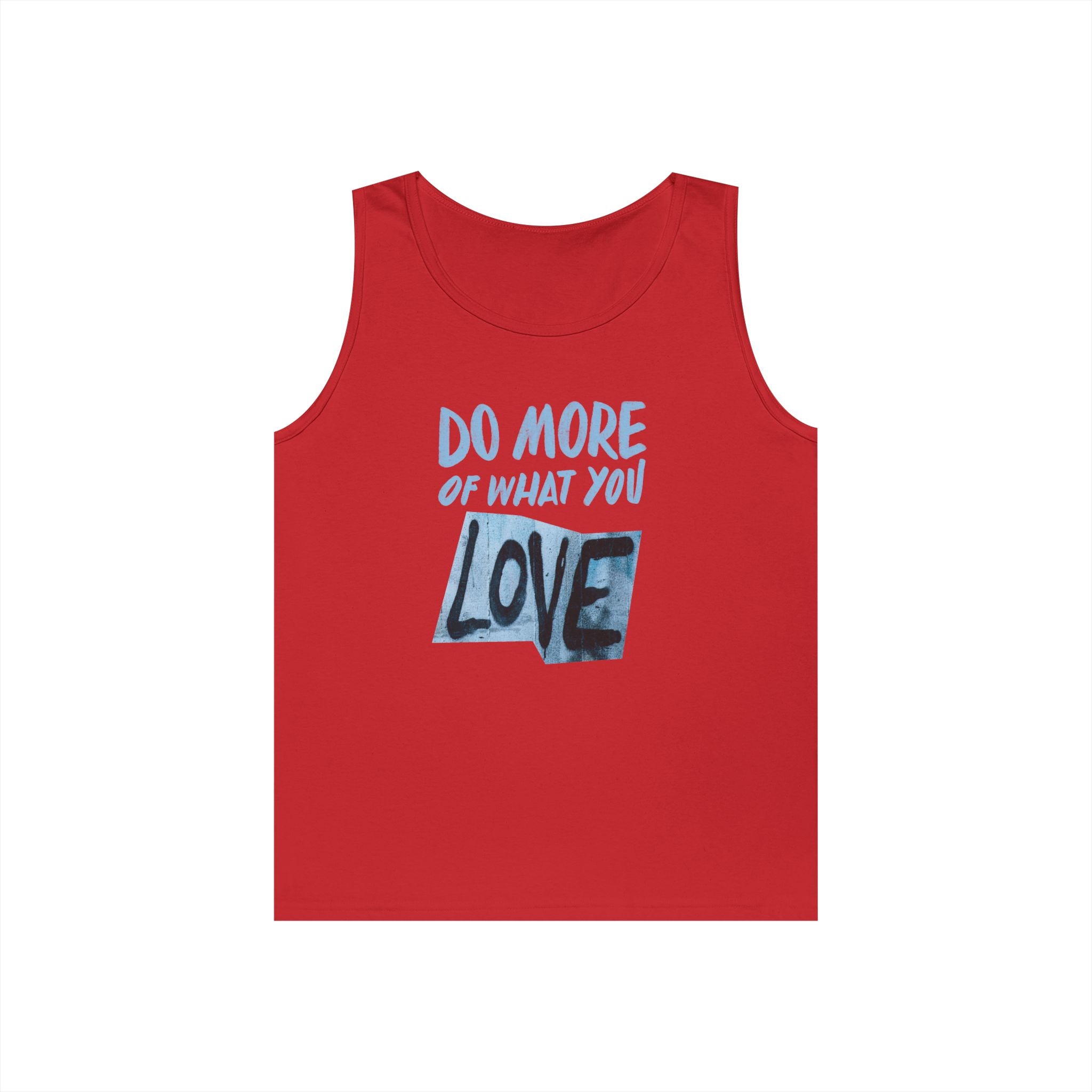 Inspirational Unisex Heavy Cotton Tank Top - "Do More of What You Love"