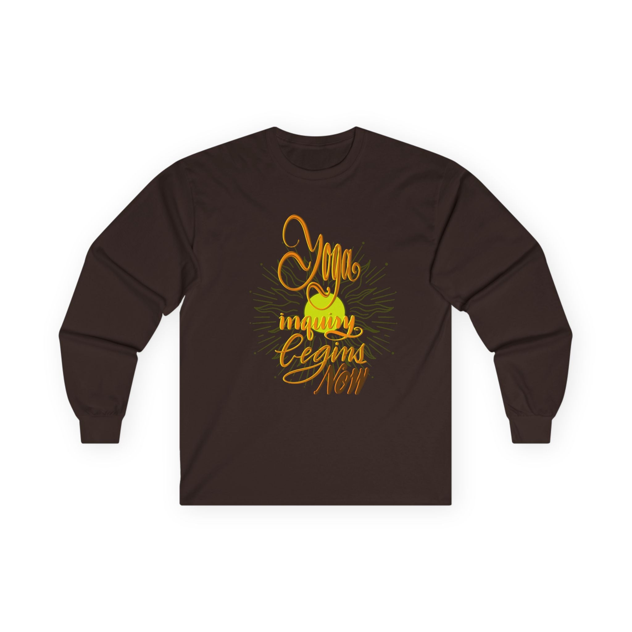 Yoga Inquiry Begins Now Long Sleeve Tee - Unisex Ultra Cotton