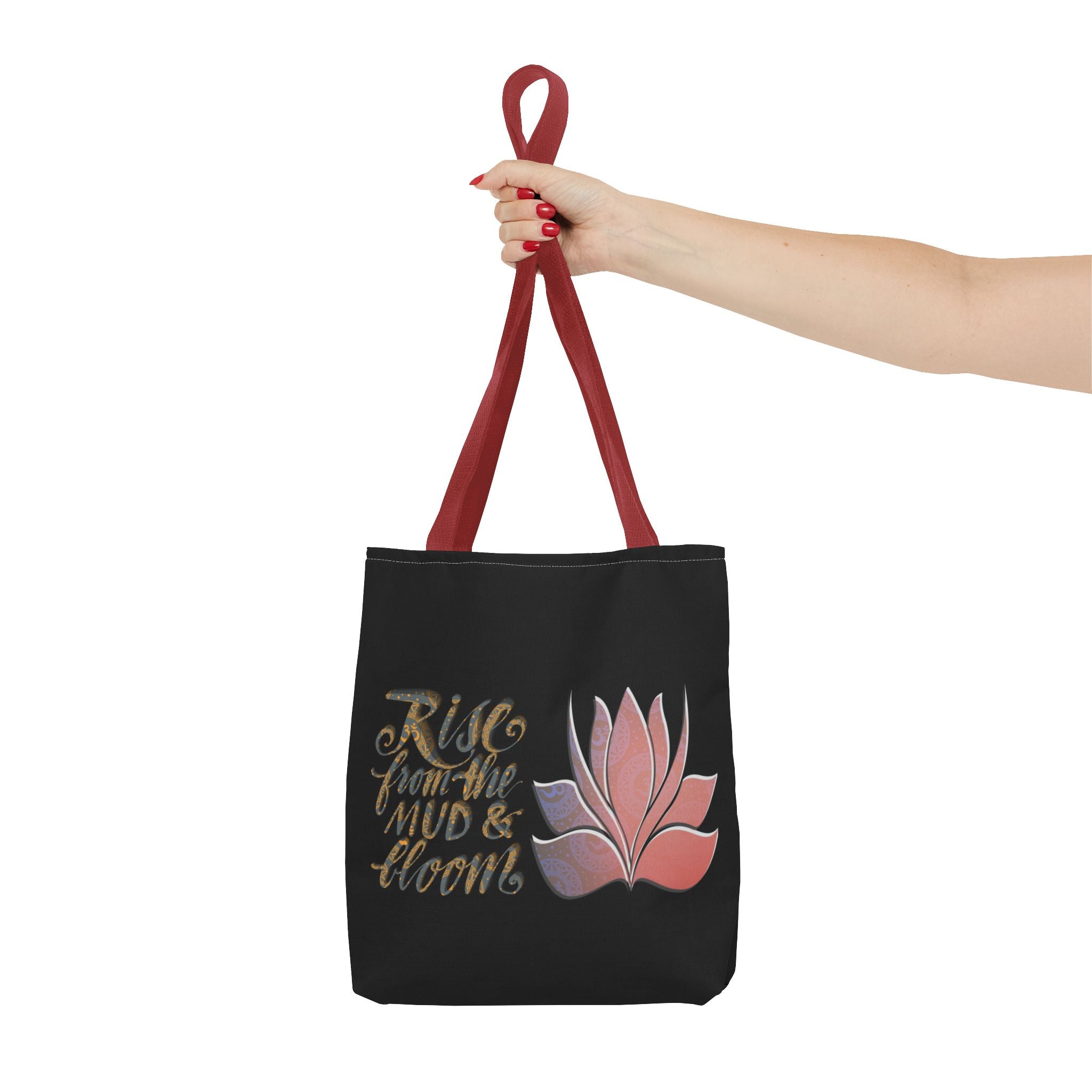Rise from the Mud & Bloom Tote Bag – Inspirational Flower Design