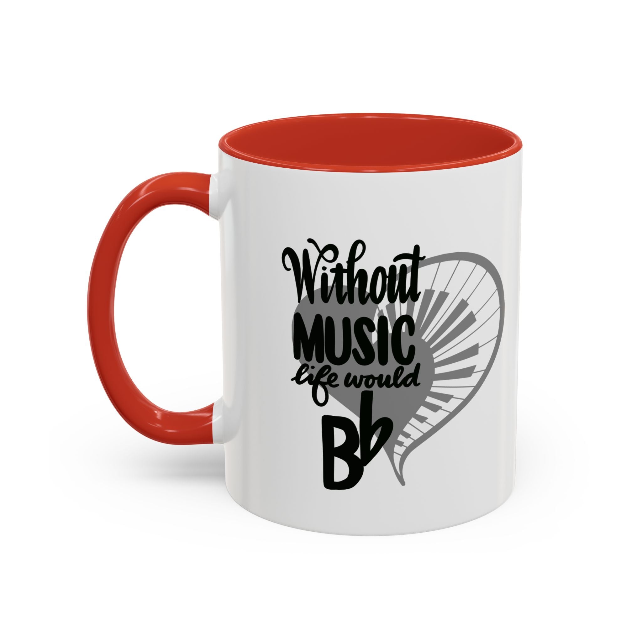 Inspirational Music Accent Coffee Mug - "Without Music Life Would Be Bb" - Perfect for Musicians and Music Lovers