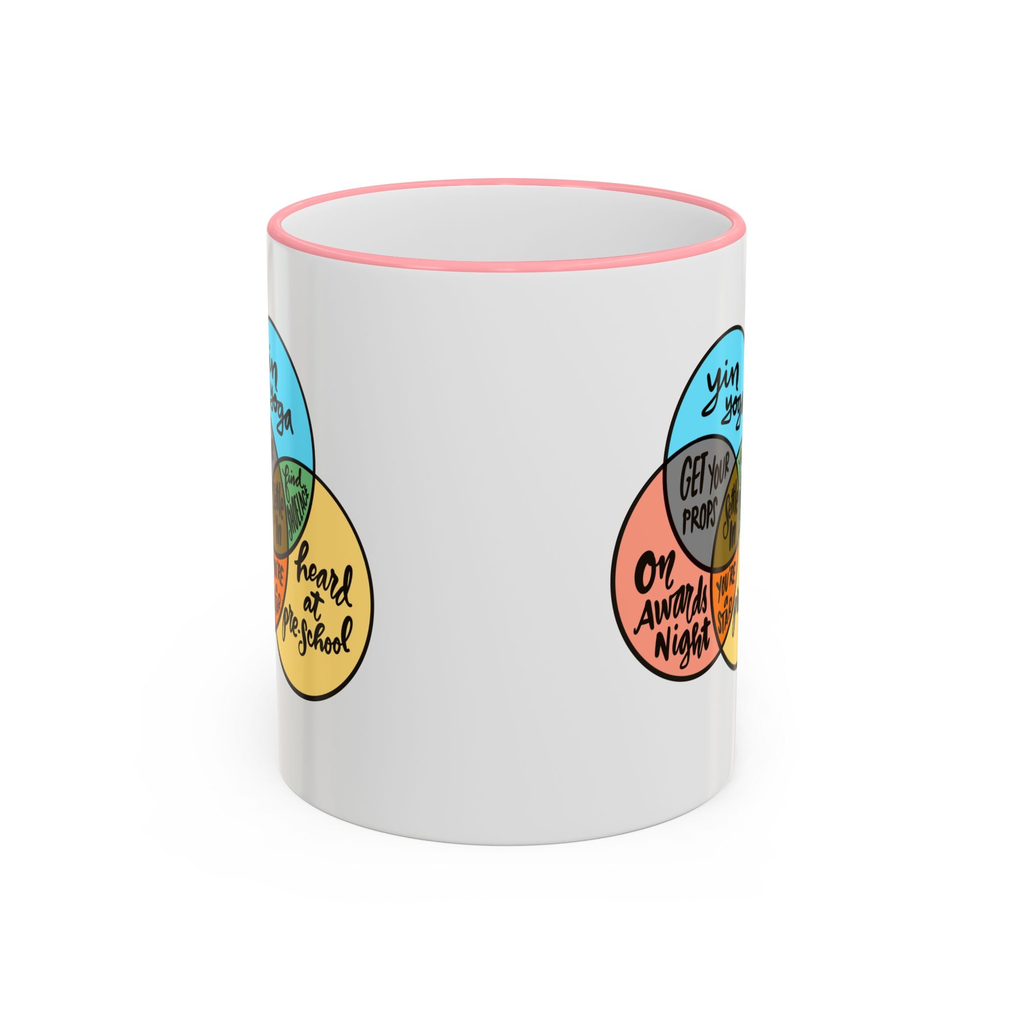 Yin Yoga Venn diagram Accent Rim & Handle Mug 11 oz