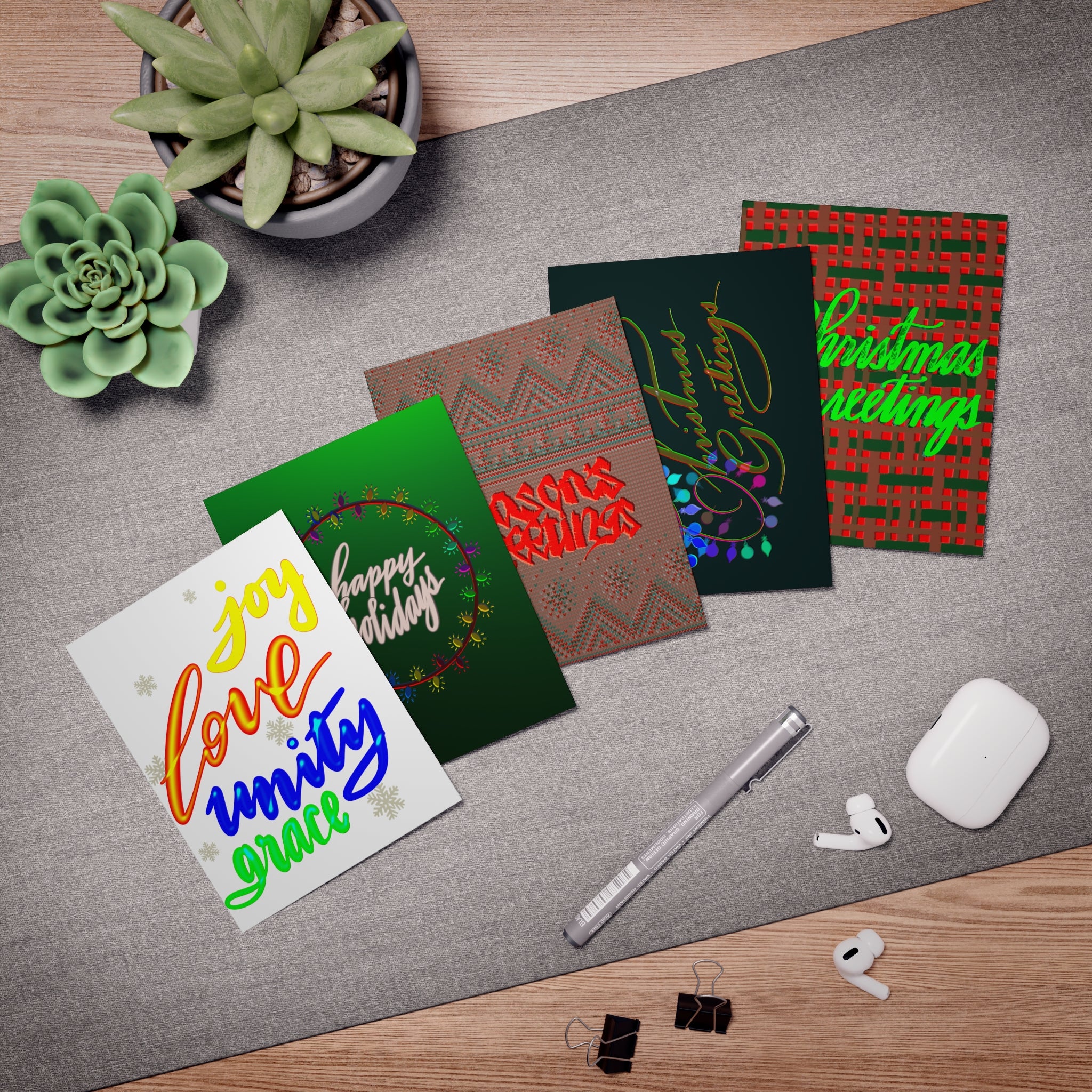 CECILE’S CHRISTMAS Greeting Cards (5-Pack)