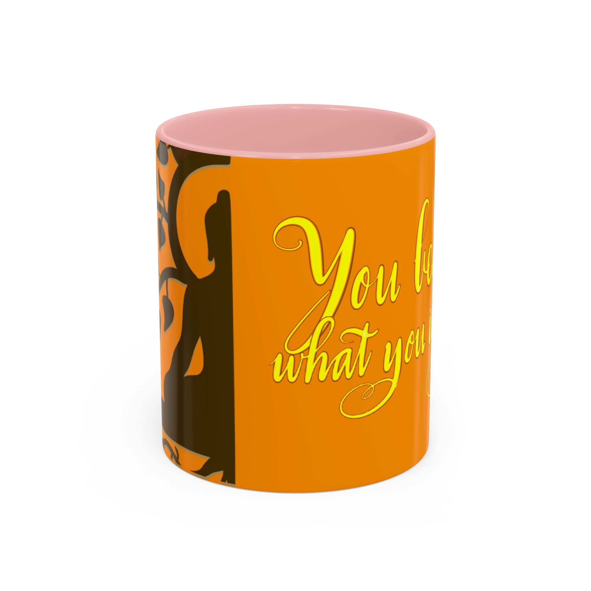 YOU BECOME WHAT YOU IMAGINE YOGA Accent Coffee Mug (11 oz)