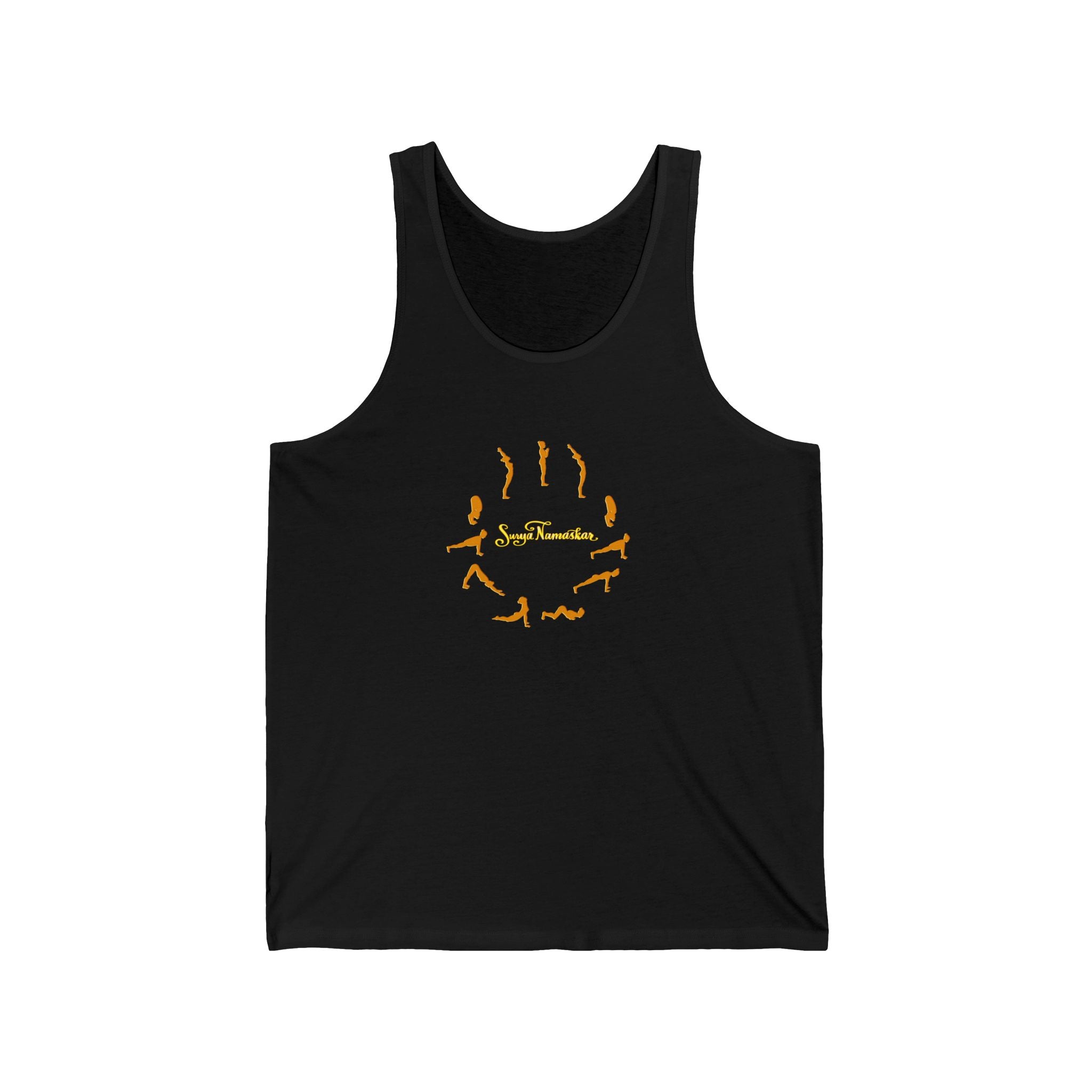 Jersey Tank with Sun Salutation Design - Perfect for Summer Wear