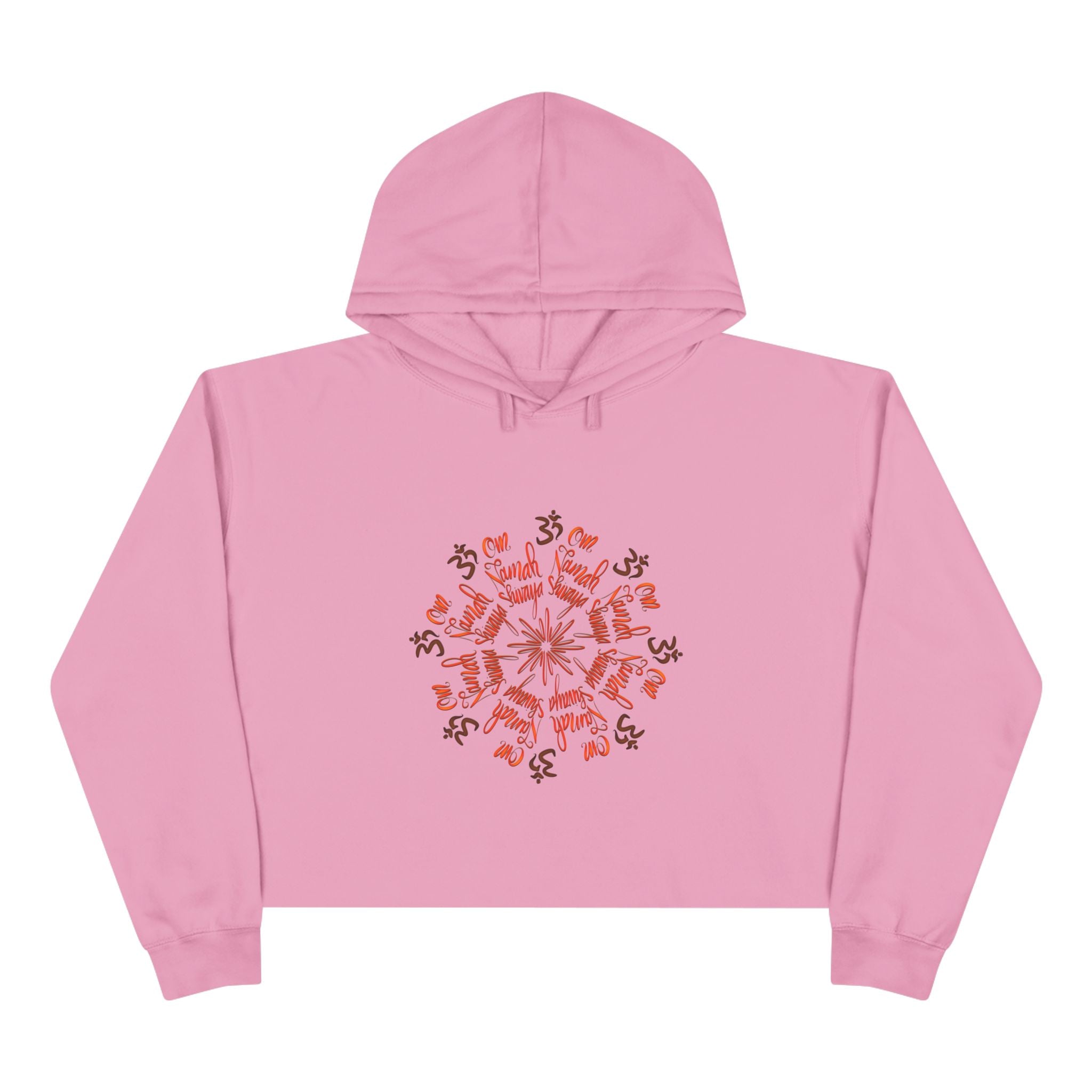 Spiritual Snowflake Crop Hoodie - Cozy White Pullover for Yoga & Meditation