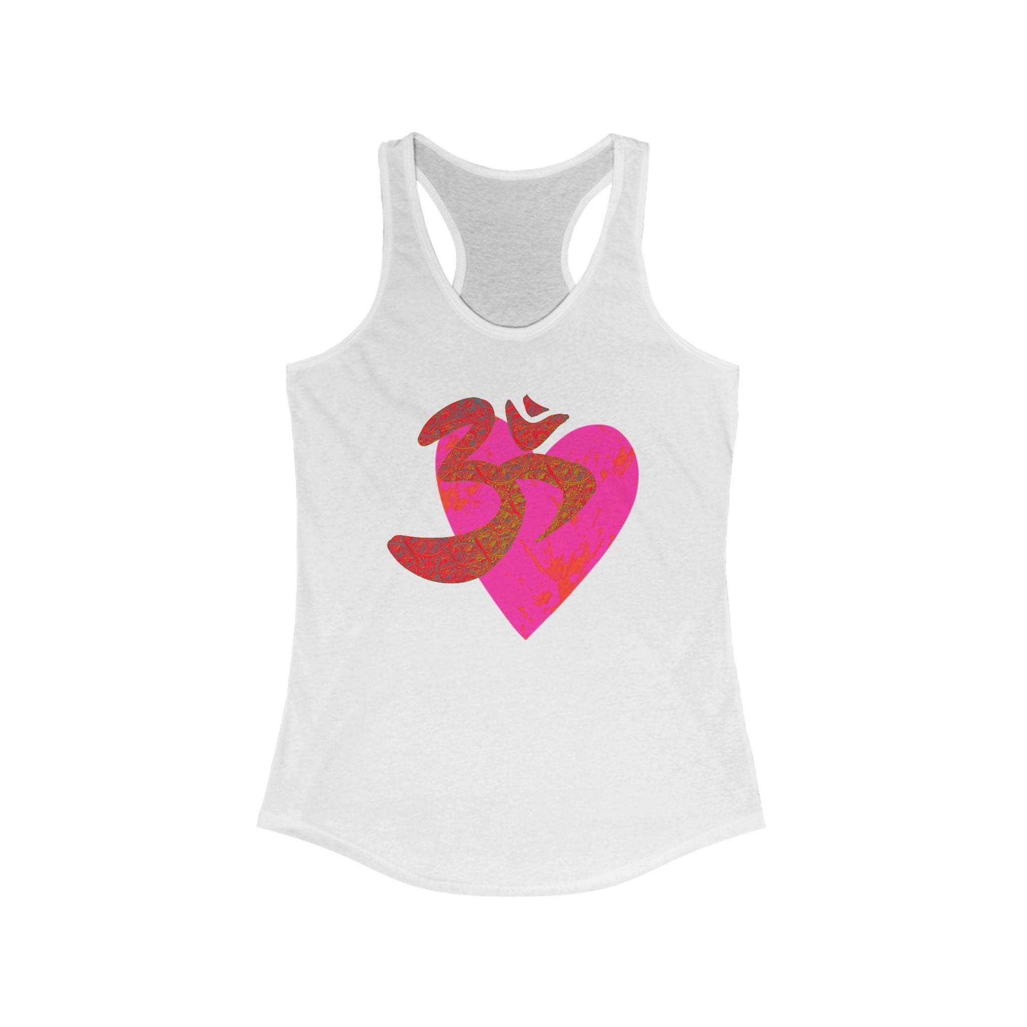 Spiritual Om Heart Racerback Tank Top for Women