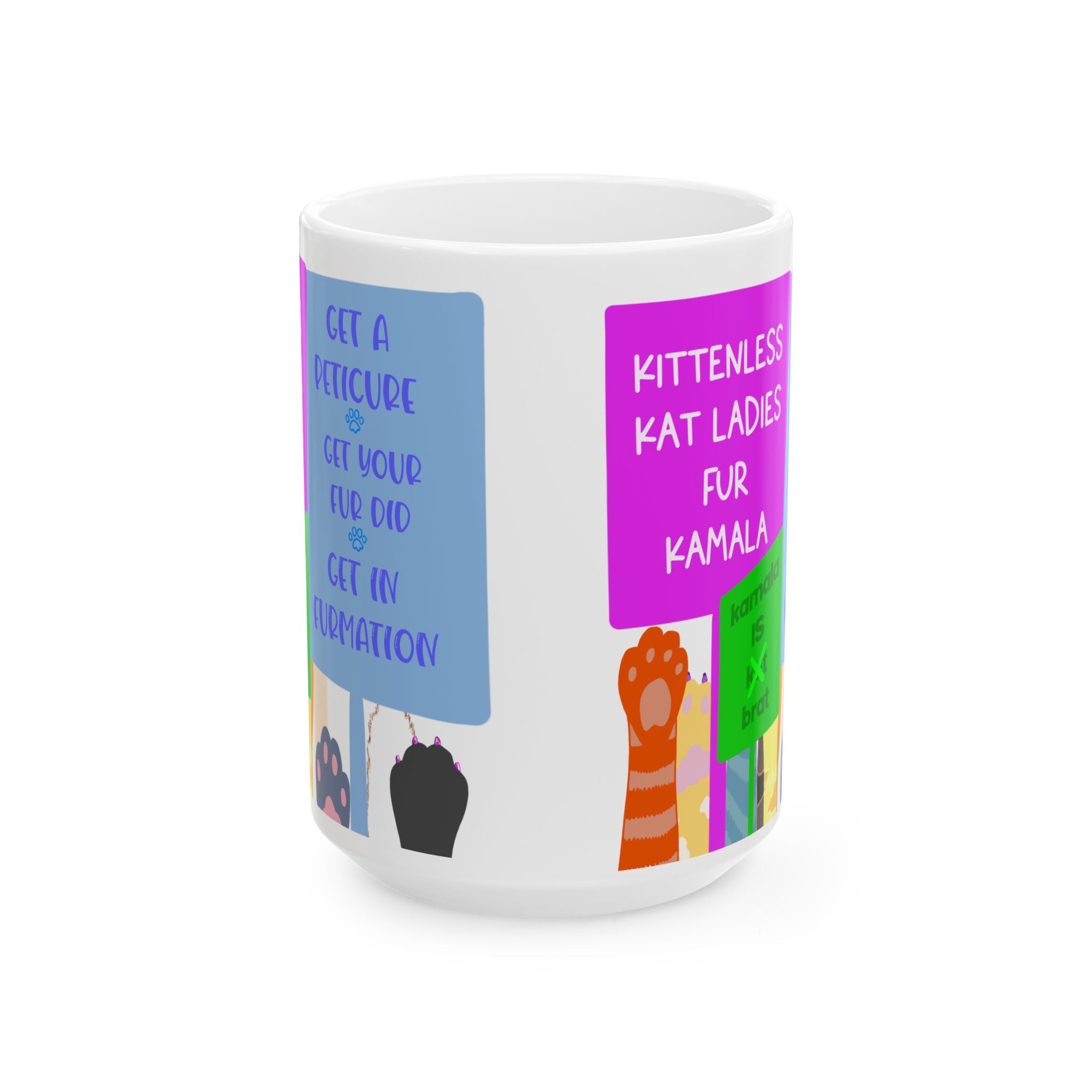 KITENLESS KATS Ceramic Mug, (15oz)