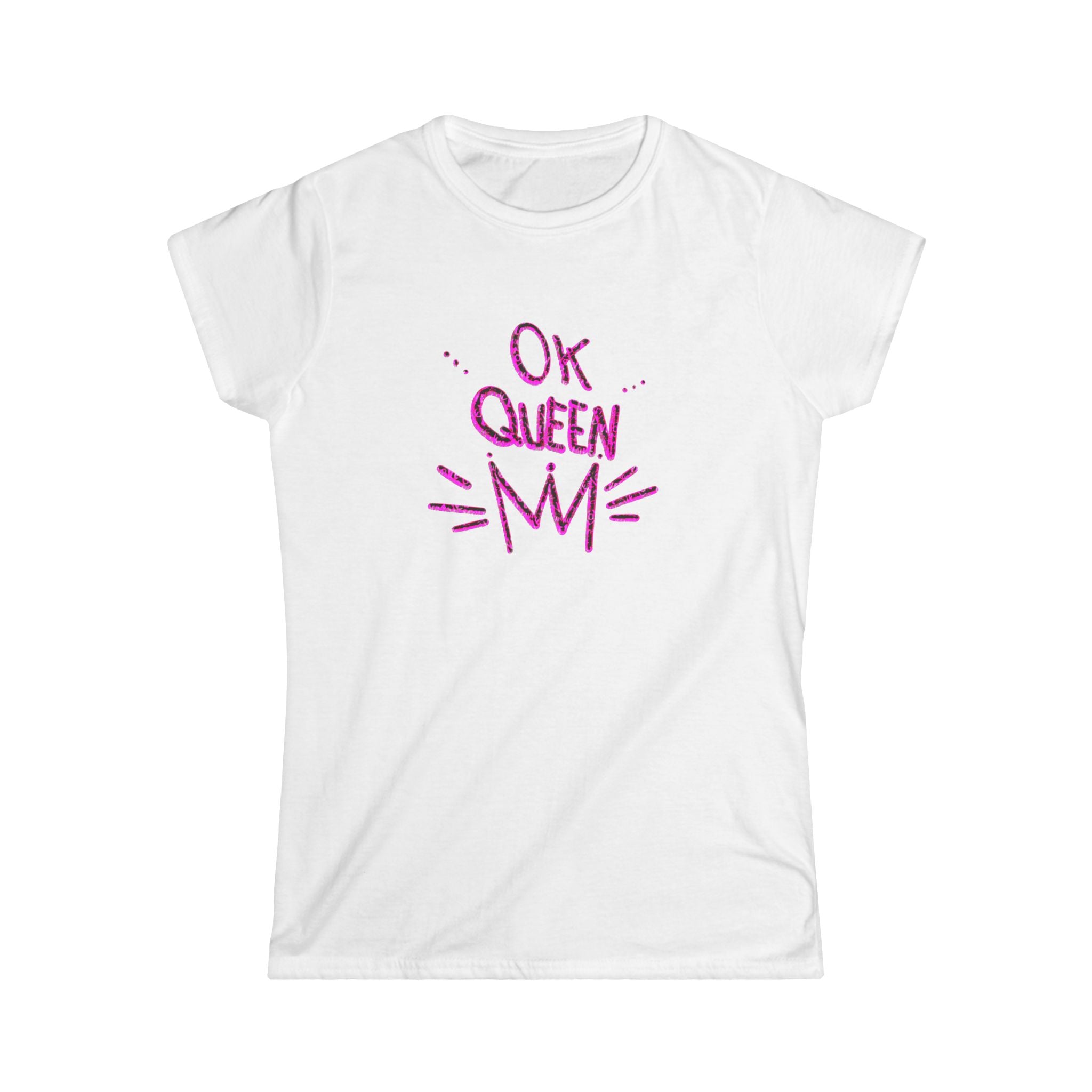 Empowering Women's Softstyle Tee - 'Ok Queen' Graphic T-Shirt