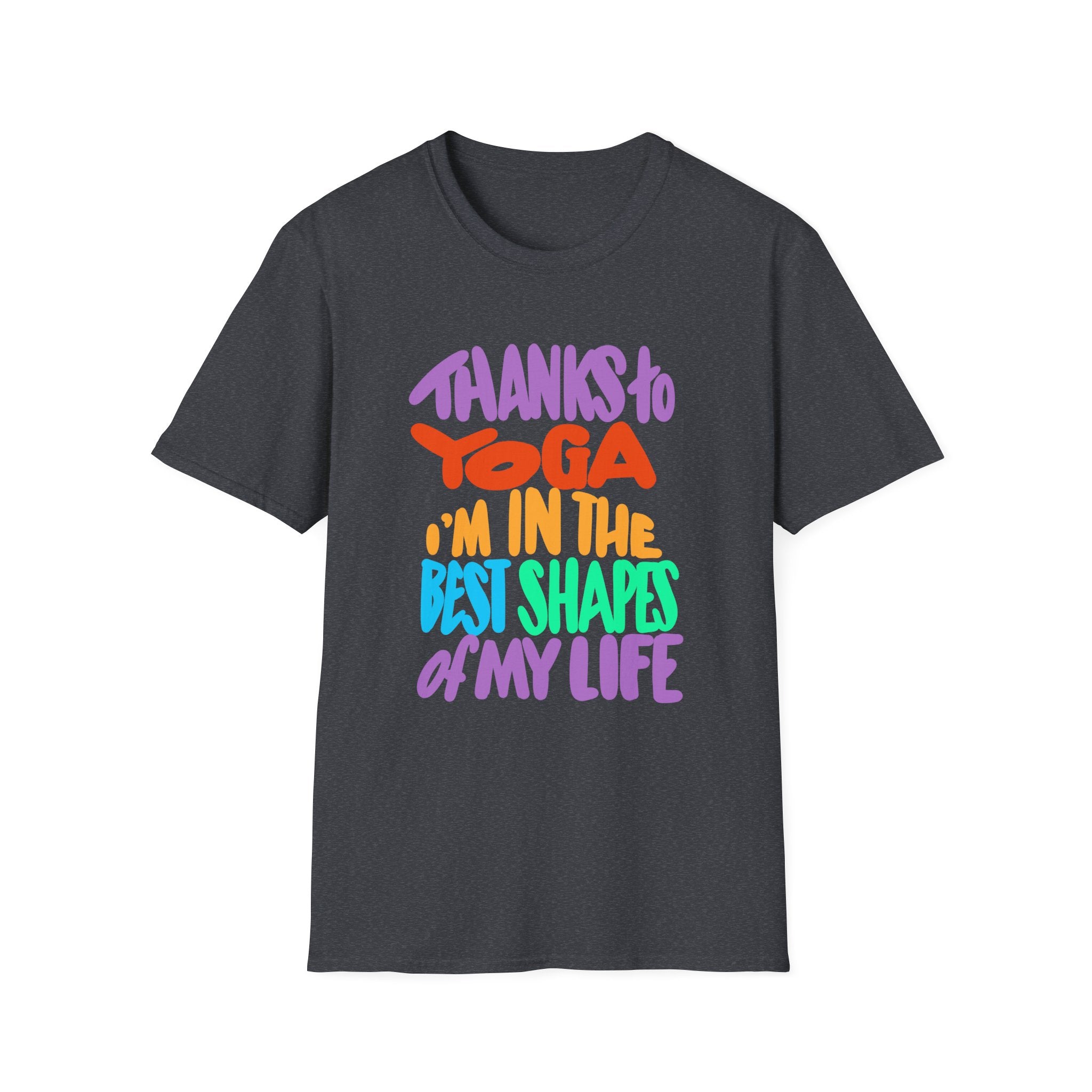 Thanks To Yoga Unisex Softstyle T-Shirt - Motivational Fitness Tee